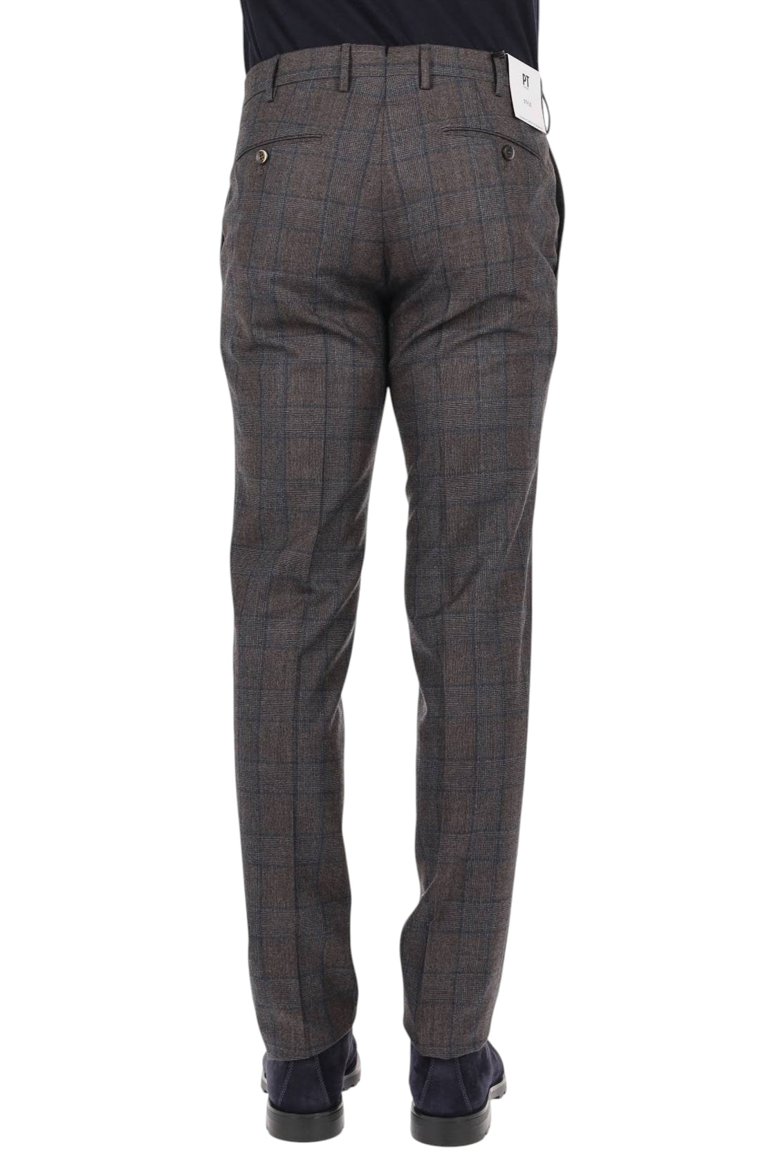PT Torino Pantalone demi foulé in lana vergine-cashmere check Slim fit CO-VF01Z00CL1 ZI72 0440 