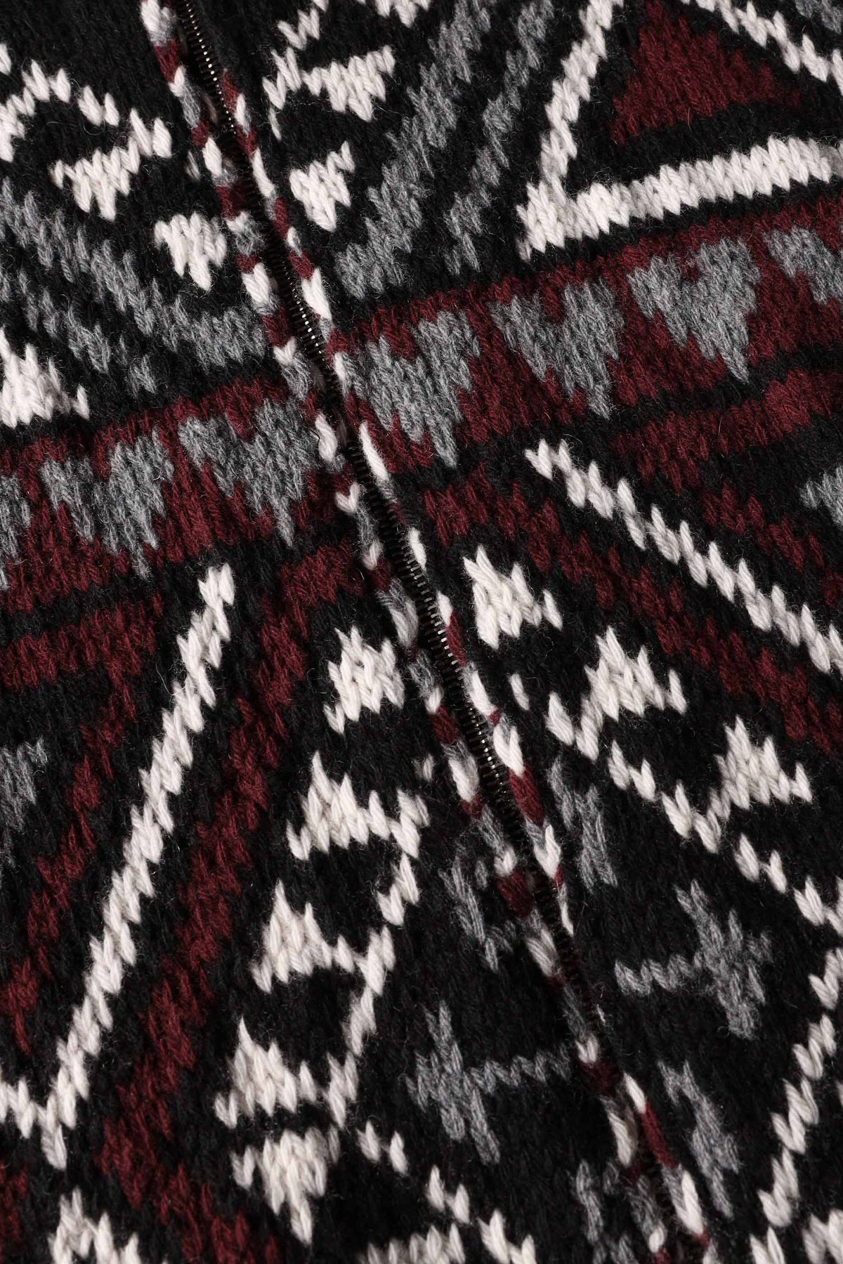 Roberto Collina Giubbotto jacquard geometrico in lana vergine e cashmere con zip 3MYB49008 09 