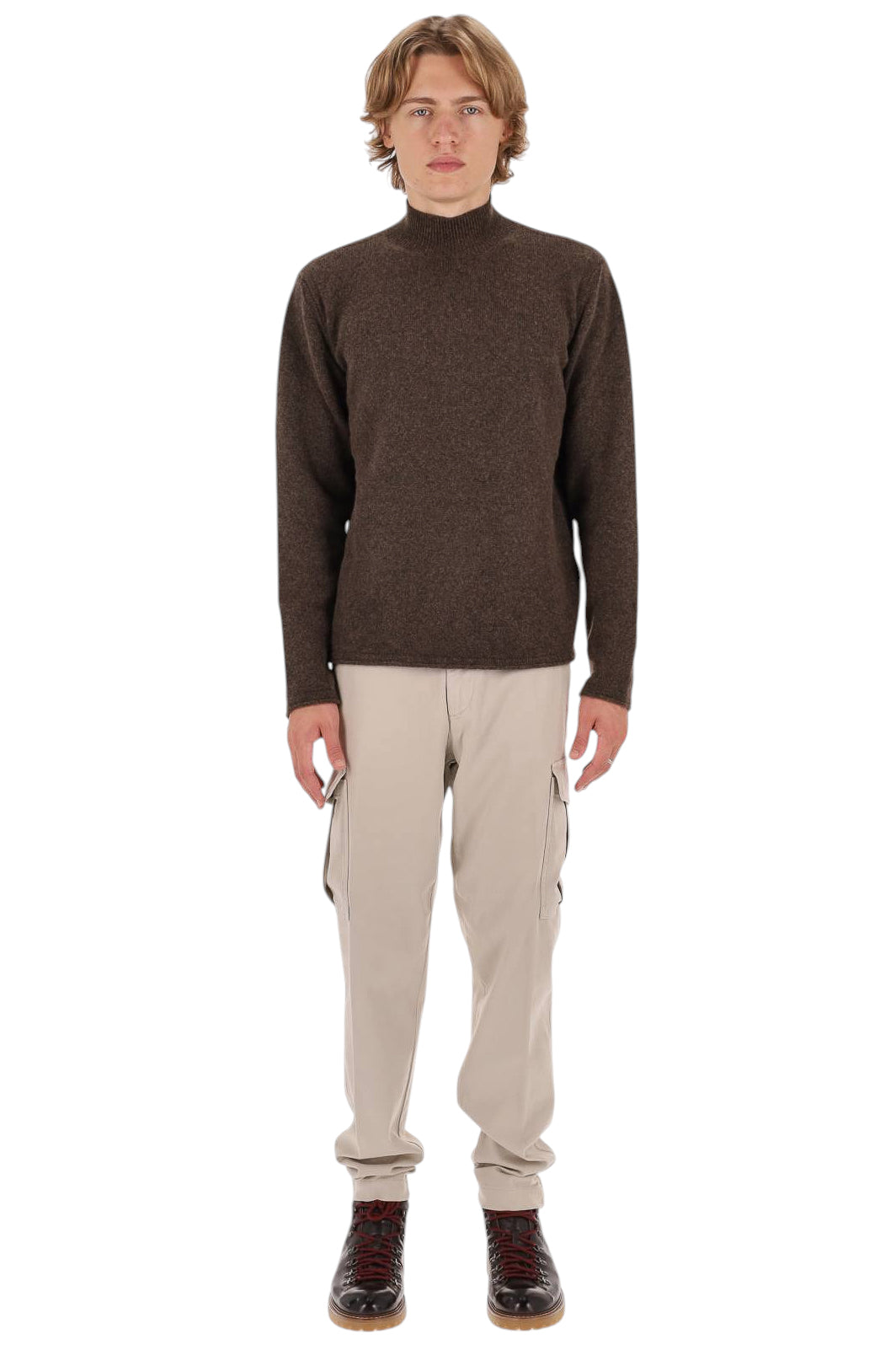 Roberto Collina Lupetto in lana e cammello MYB0145 07 