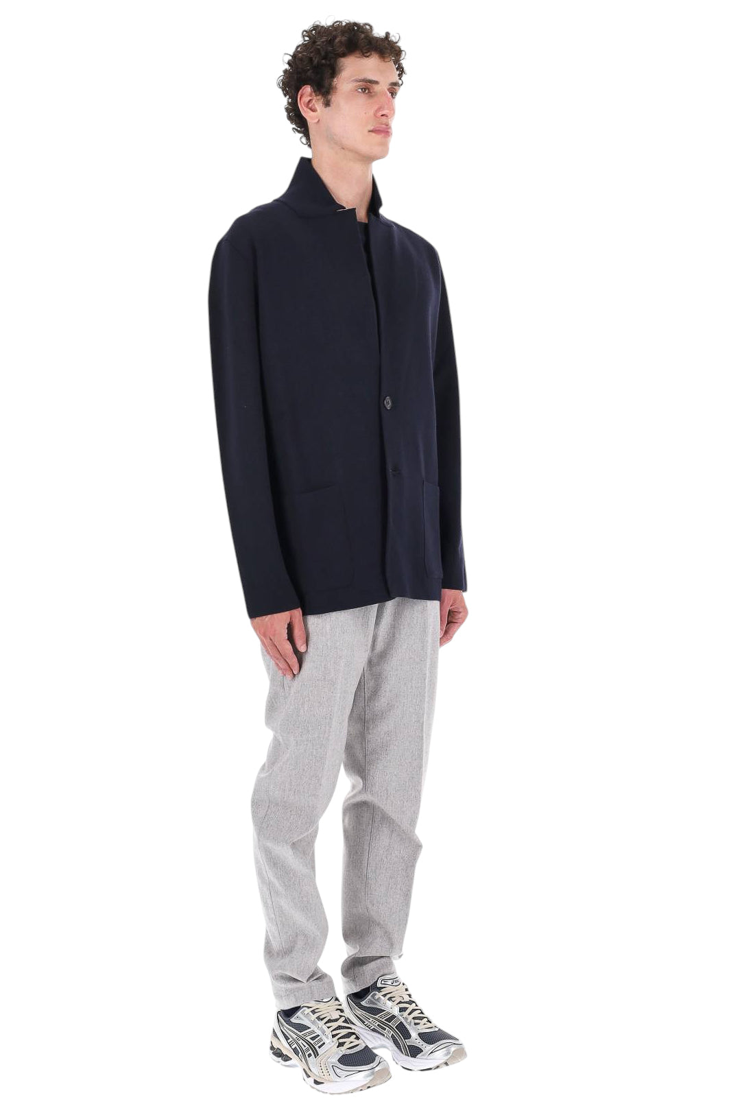 Roberto Collina Giacca-maglia monopetto in lana merino MYB04011 10 