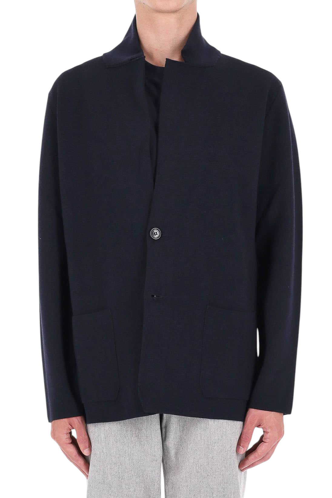 Roberto Collina Giacca-maglia monopetto in lana merino MYB04011 10 