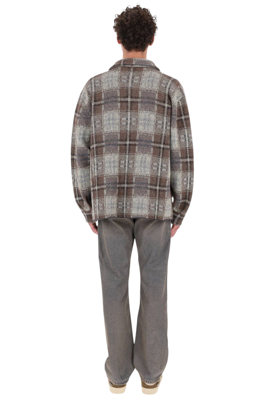 Roberto Collina Overshirt check in alpaca-lana MYB13005 08 
