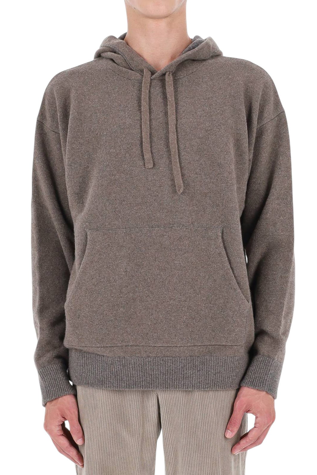 Roberto Collina Felpa oversize in lana vergine con cappuccio MYB15007 62 