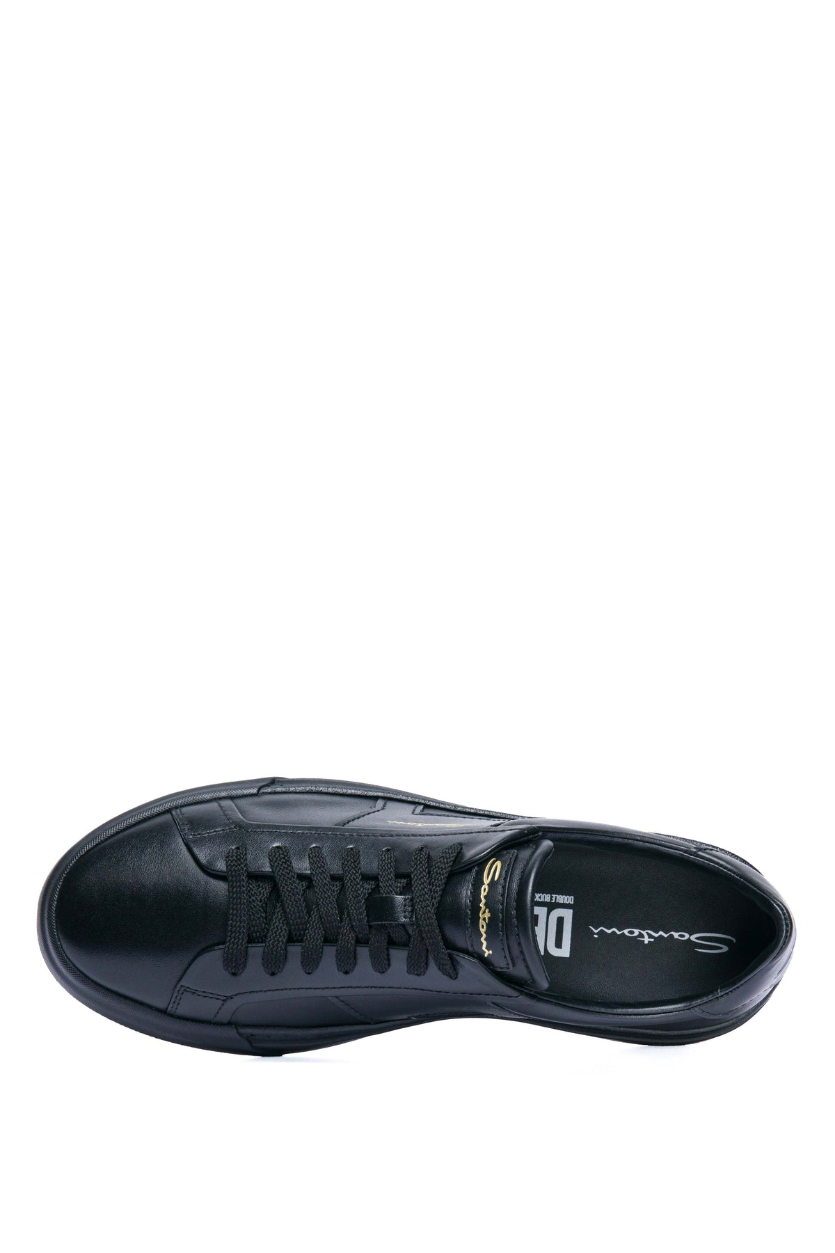 Santoni Sneaker Double Buckle in pelle spazzolata MBGT21779NEORXWH N01 
