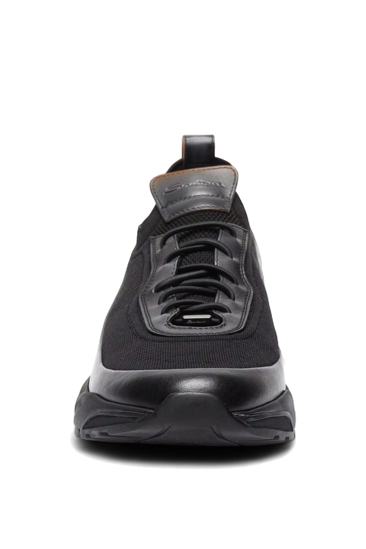 Santoni Sneaker Inno-Calza in tessuto stretch e pelle MBI022262NERTNUCG G62 