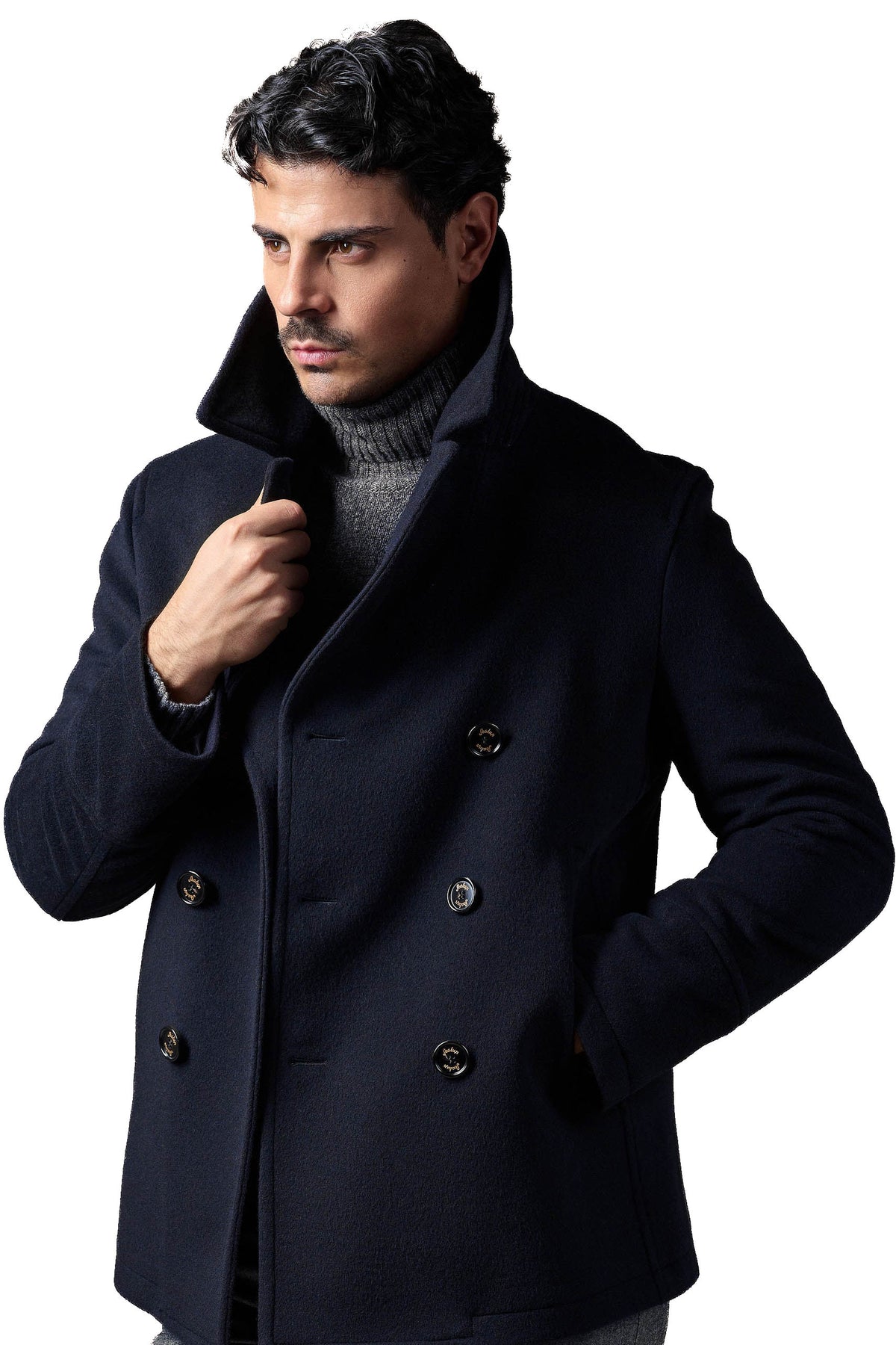 Sealup Peacoat Amalfi doppiopetto in lana e cashmere 50094 7627 91 
