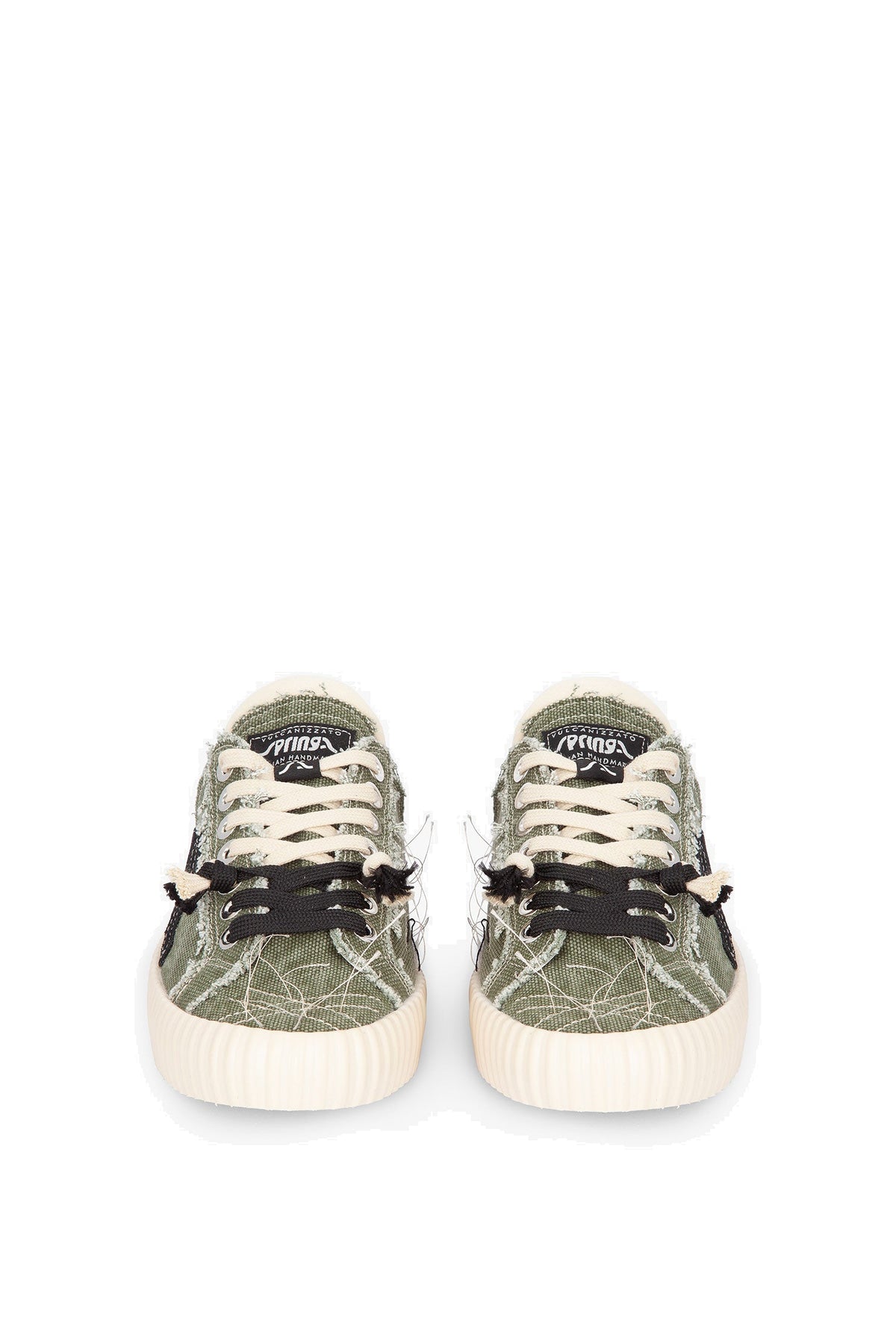 Springa Sneaker vulcanizzata Wavy in canvas di cotone Olona WL2 OL TEXA1EPR GREEN 