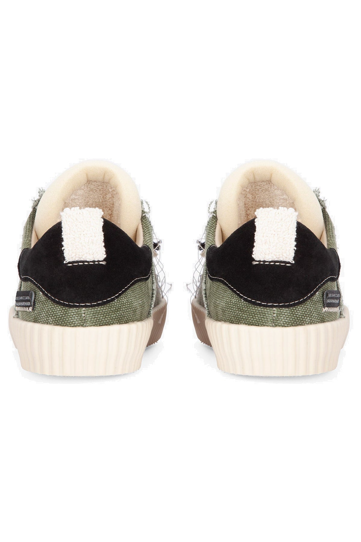 Springa Sneaker vulcanizzata Wavy in canvas di cotone Olona WL2 OL TEXA1EPR GREEN 