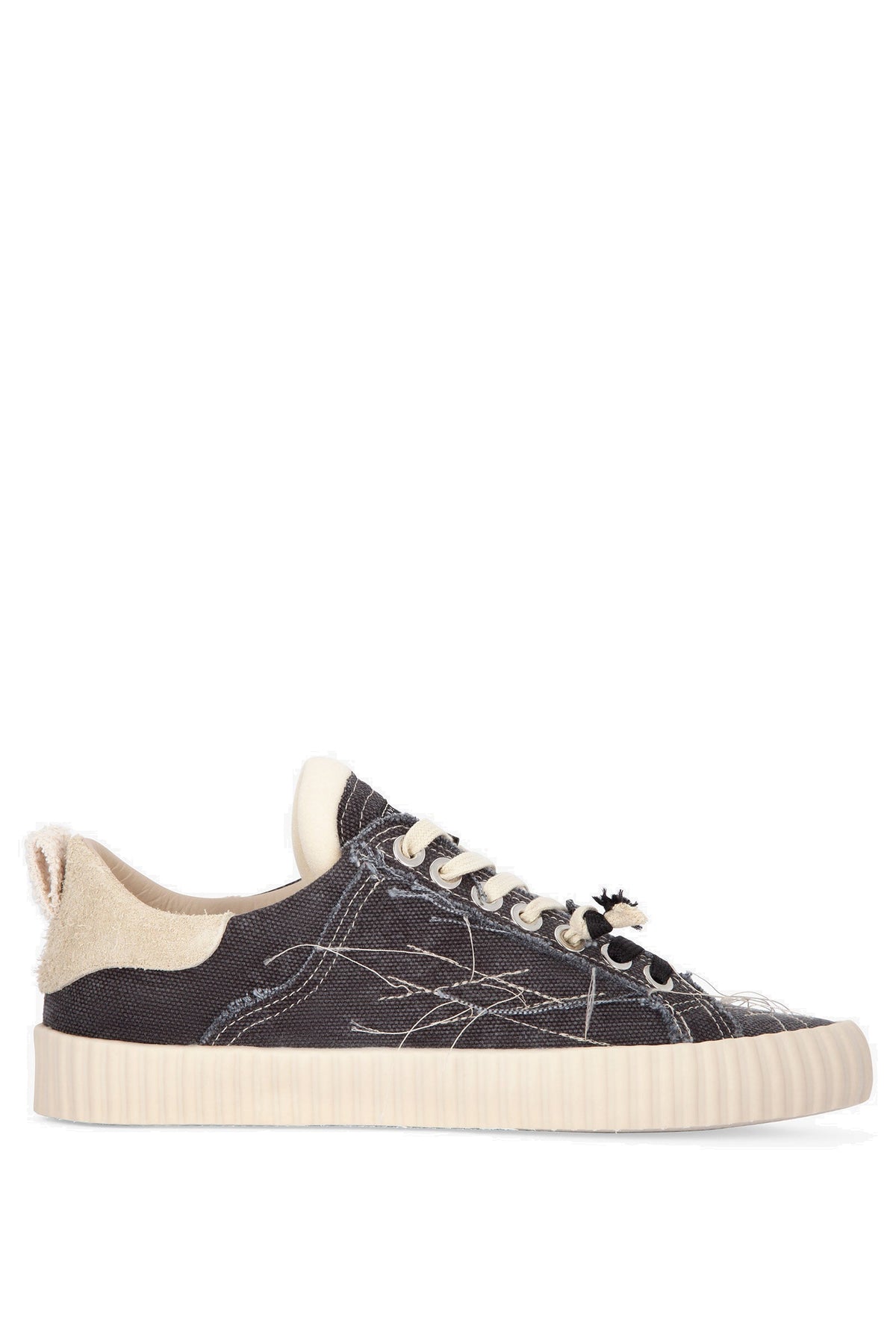 Springa Sneaker vulcanizzata Wavy in canvas di cotone Olona WL2 OL TEXA1EPR/2 BLACK 