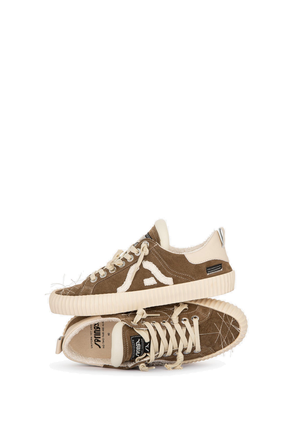 Springa Sneaker vulcanizzata Wavy in camoscio WL2 SU TEXA1EPR/2 TAUPE 