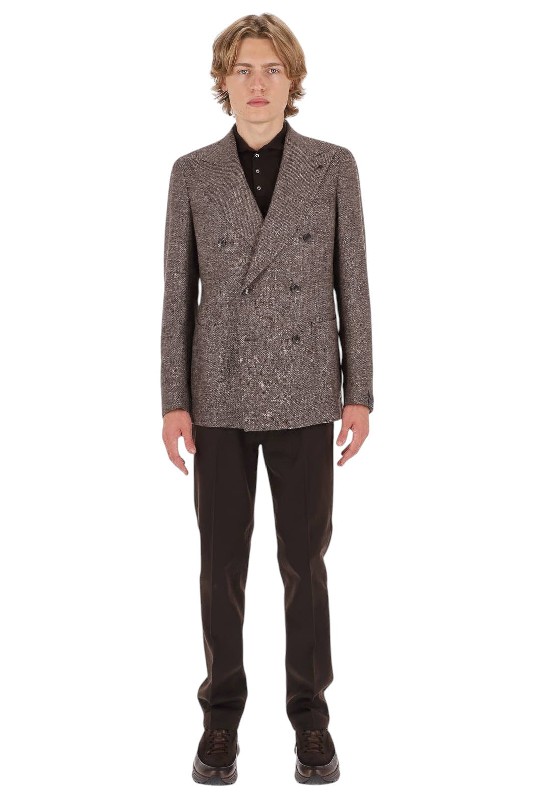 Tagliatore Giacca doppiopetto in lana-seta-cotone-cashmere Carlo Barbera G-PL20K-C90044 F3299 