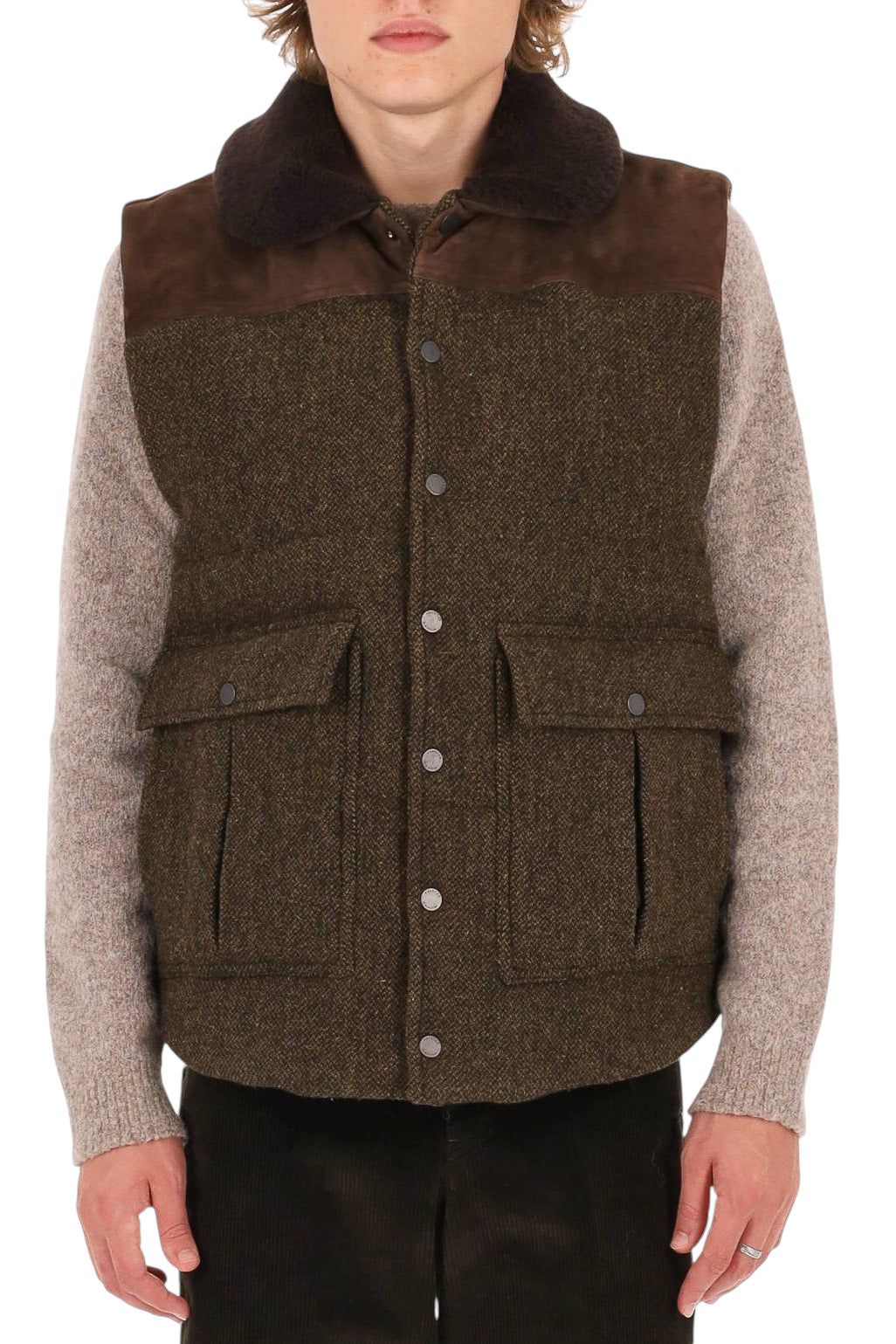Valstar Gilet in lana con collo in montone 407N.D006 V0035 