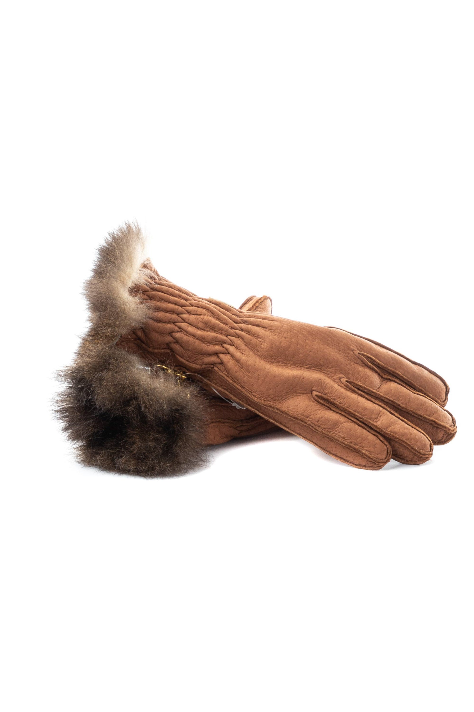 Peccary glove with possum interior