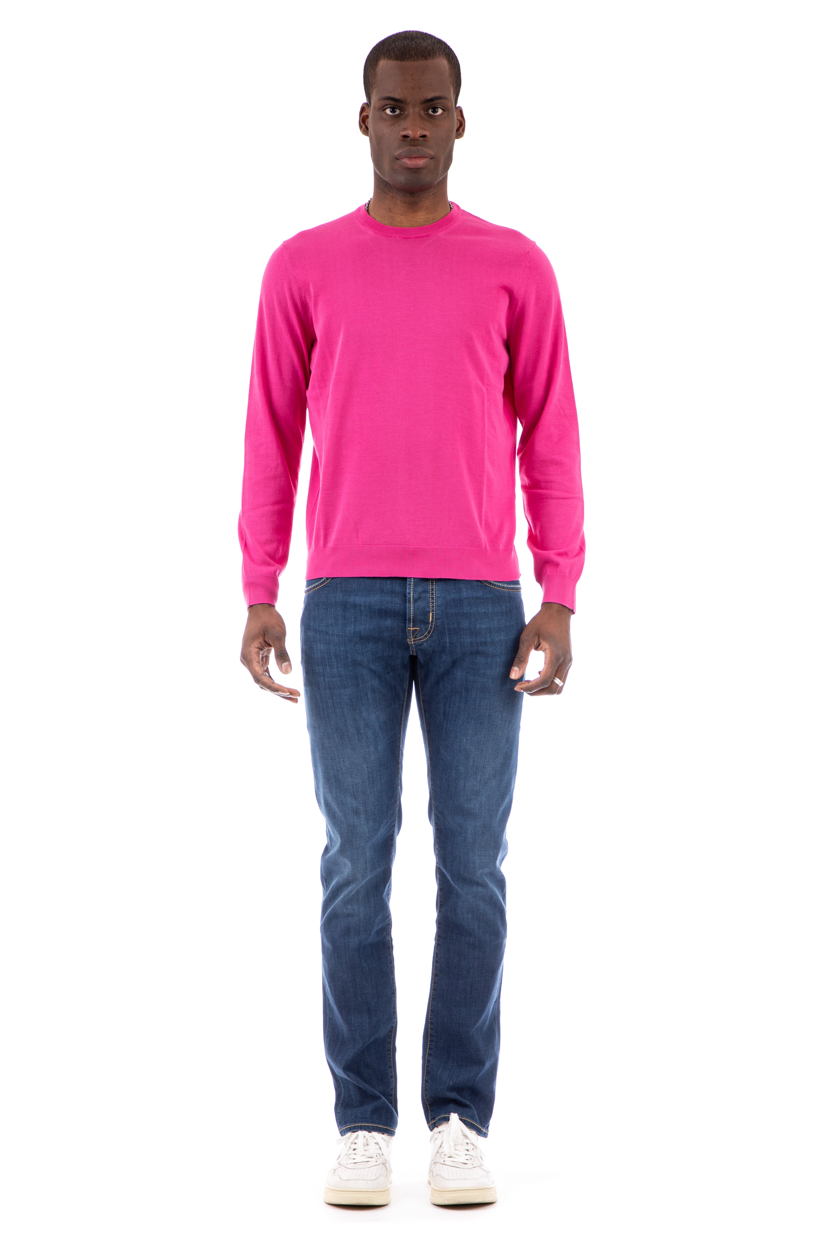 Cotton crew neck sweater