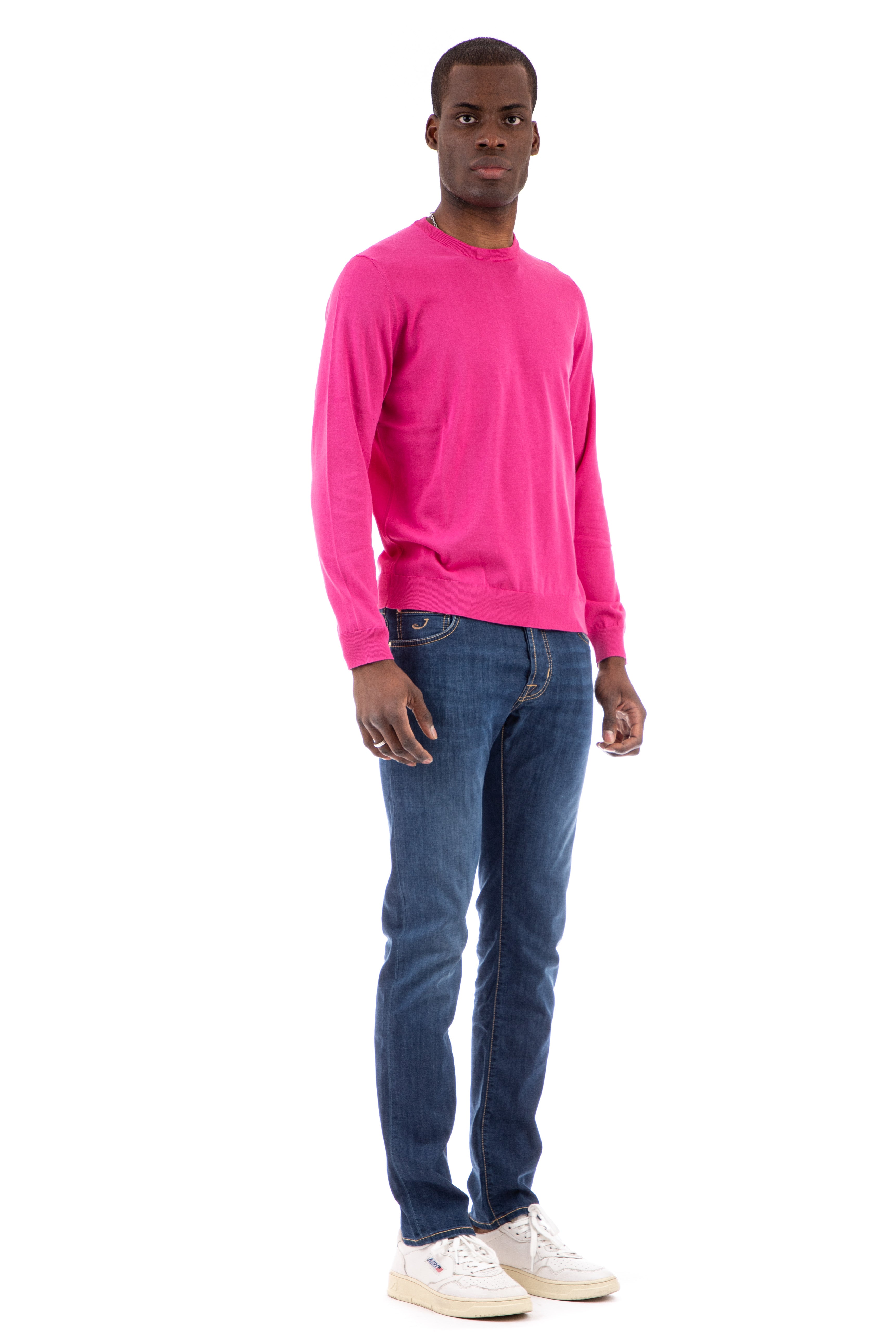 Cotton crew neck sweater