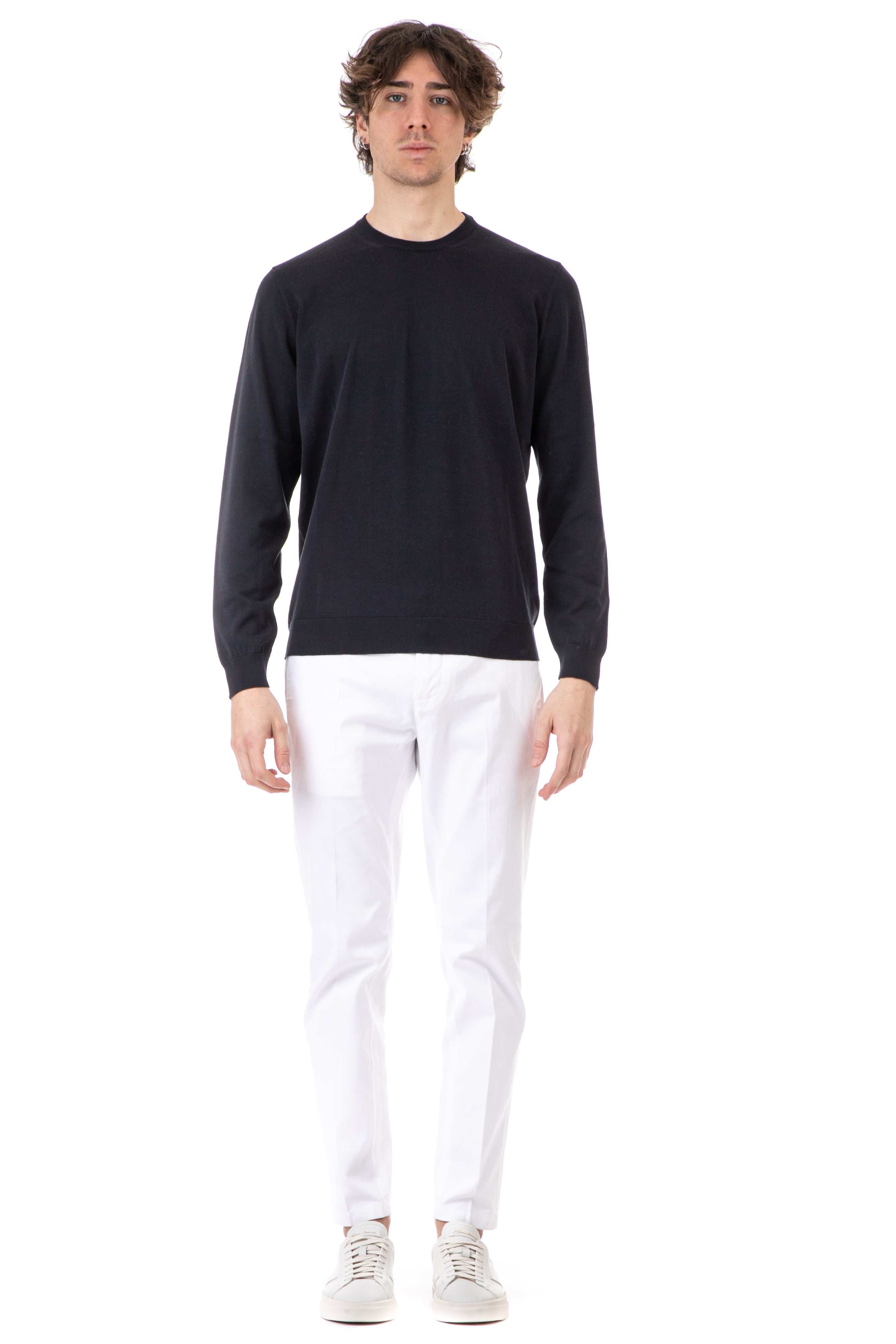 Cotton crew neck sweater