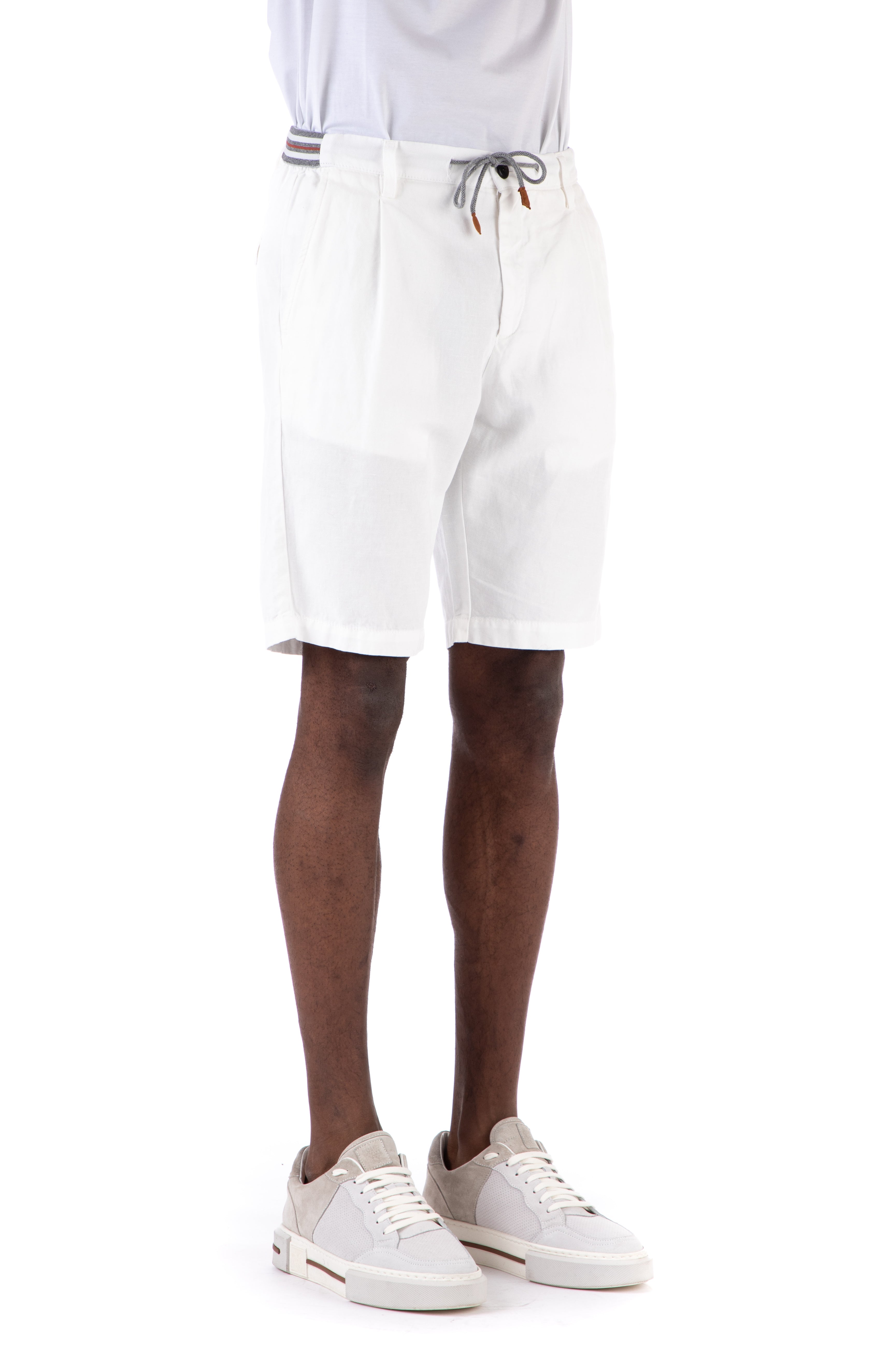 Jogging shorts in cotton-linen