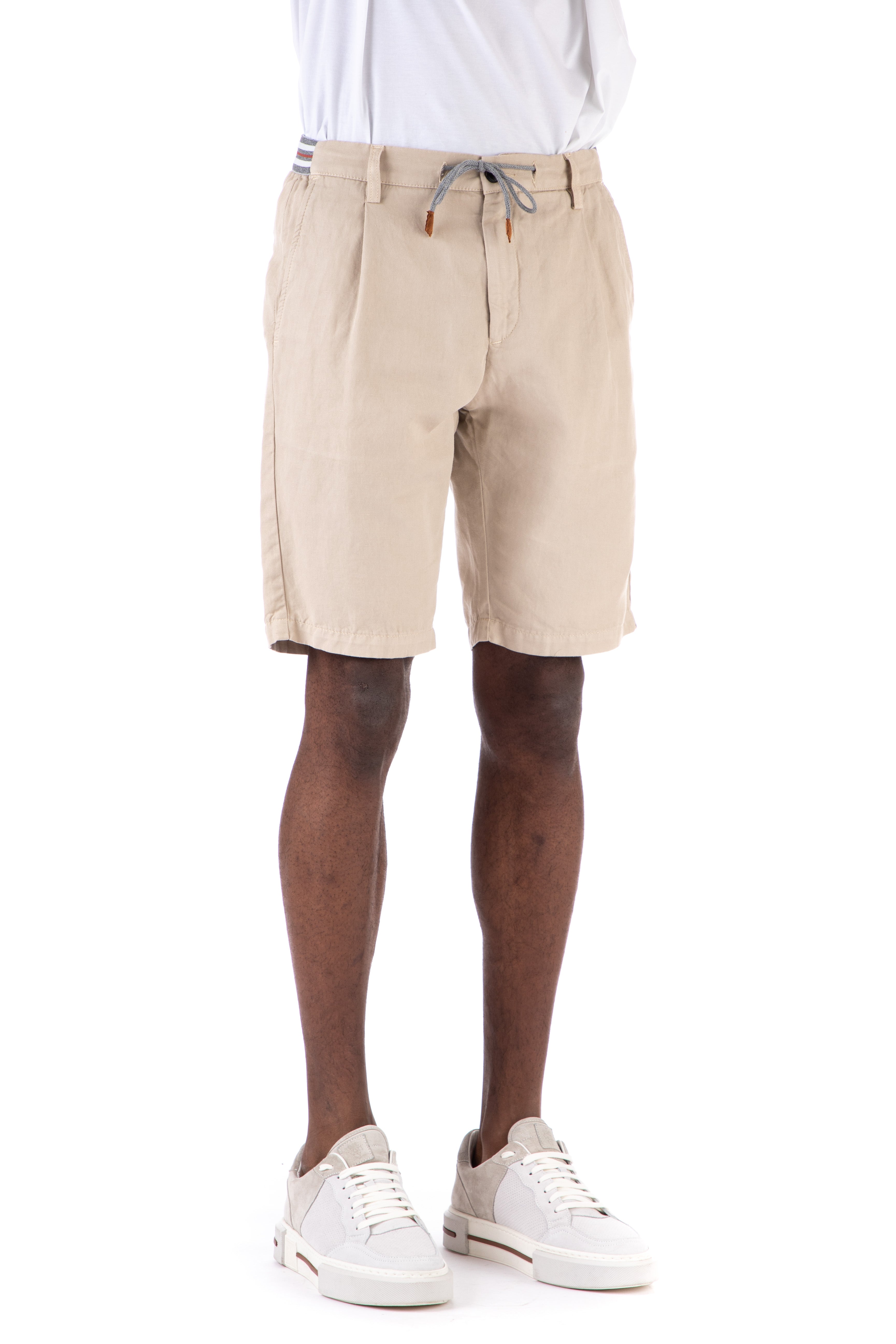 Jogging shorts in cotton-linen