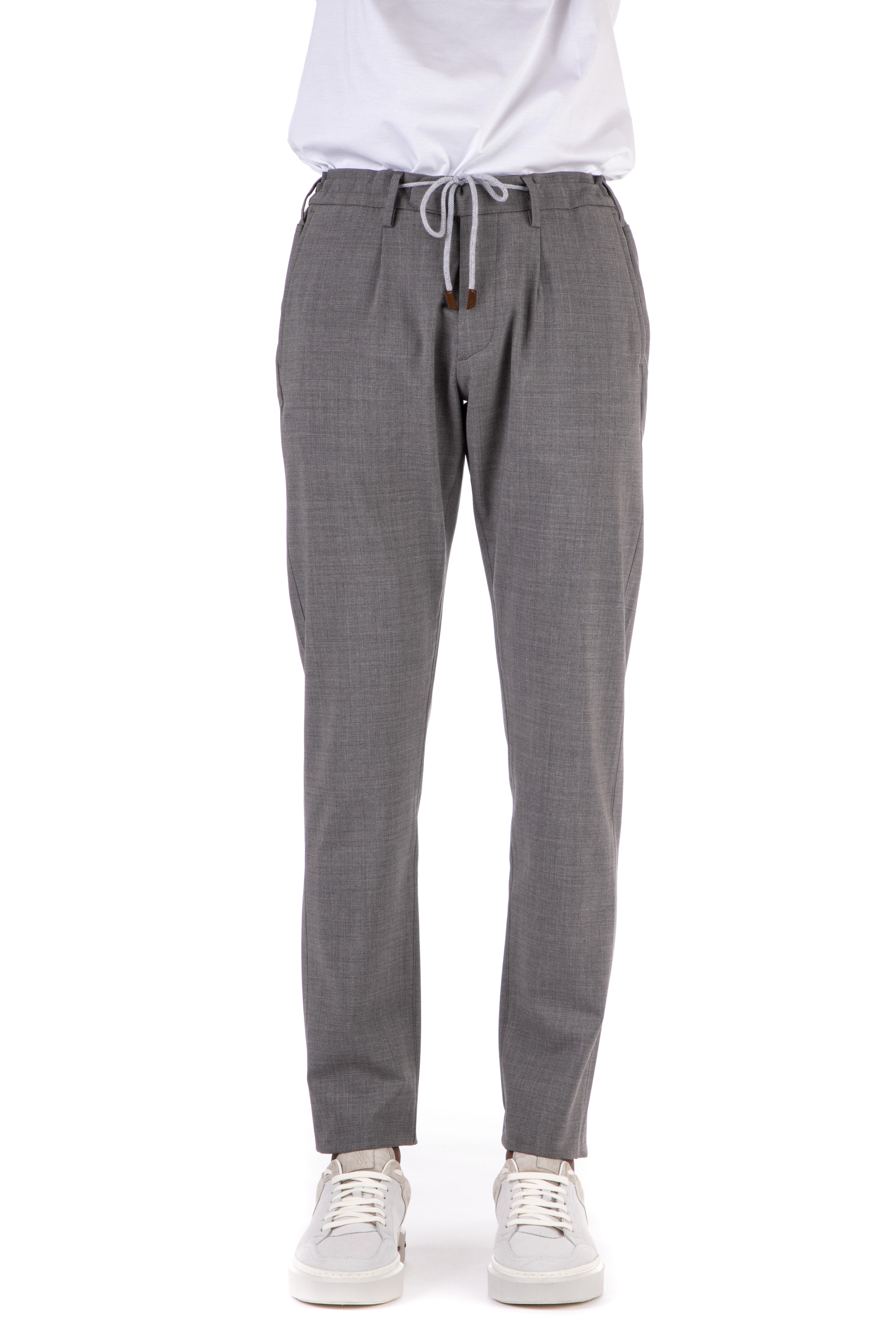 Jogger trousers in superlight comfort wool