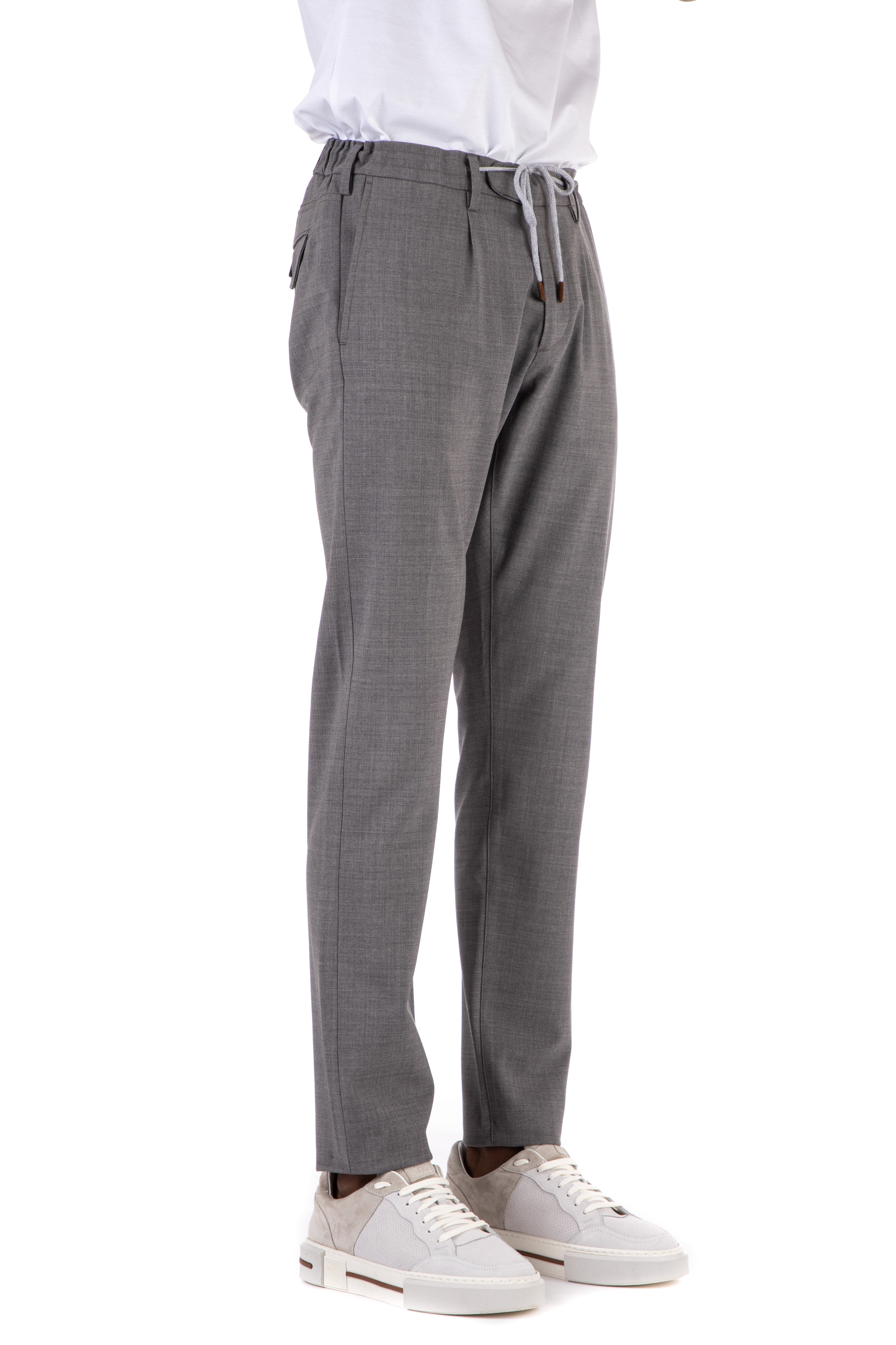 Jogger trousers in superlight comfort wool