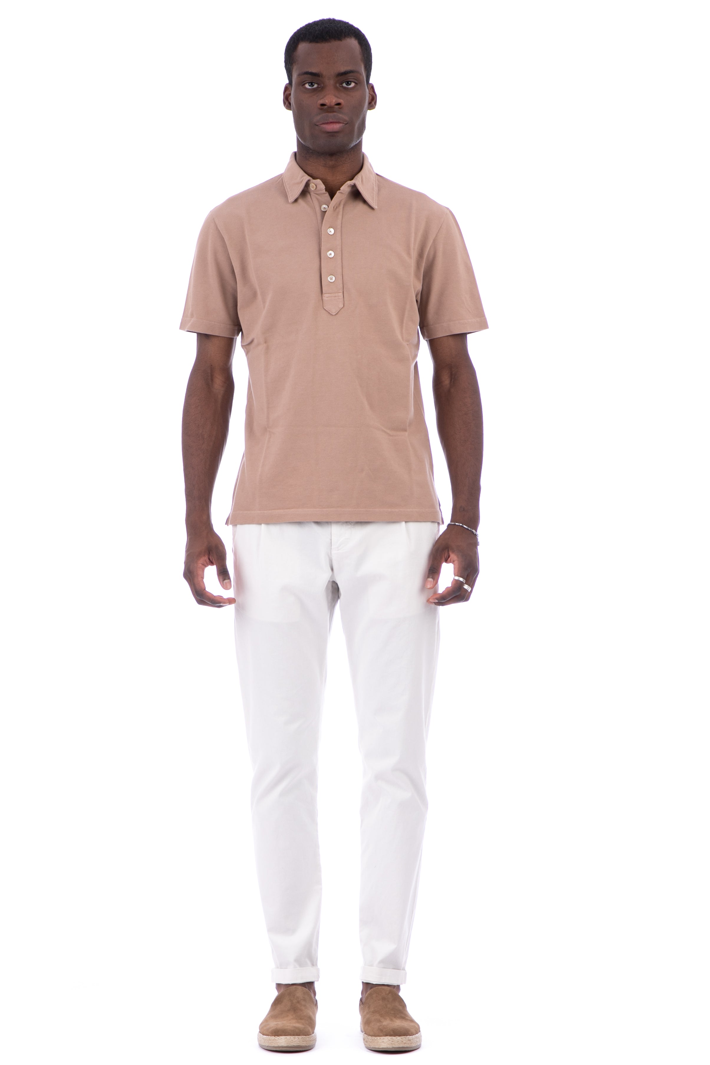 Honeycomb pique polo shirt