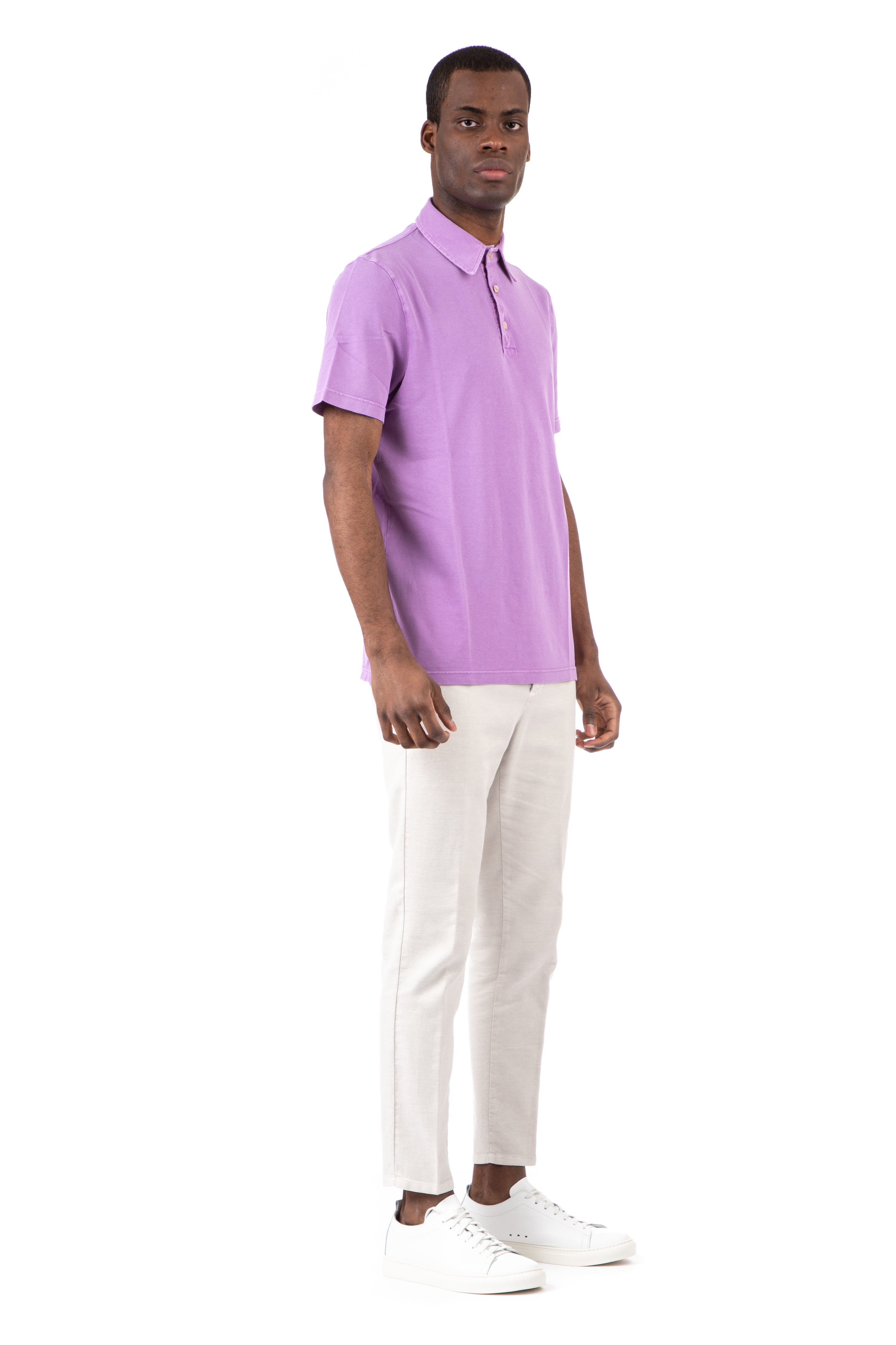 Polo shirt in light frosted piquet