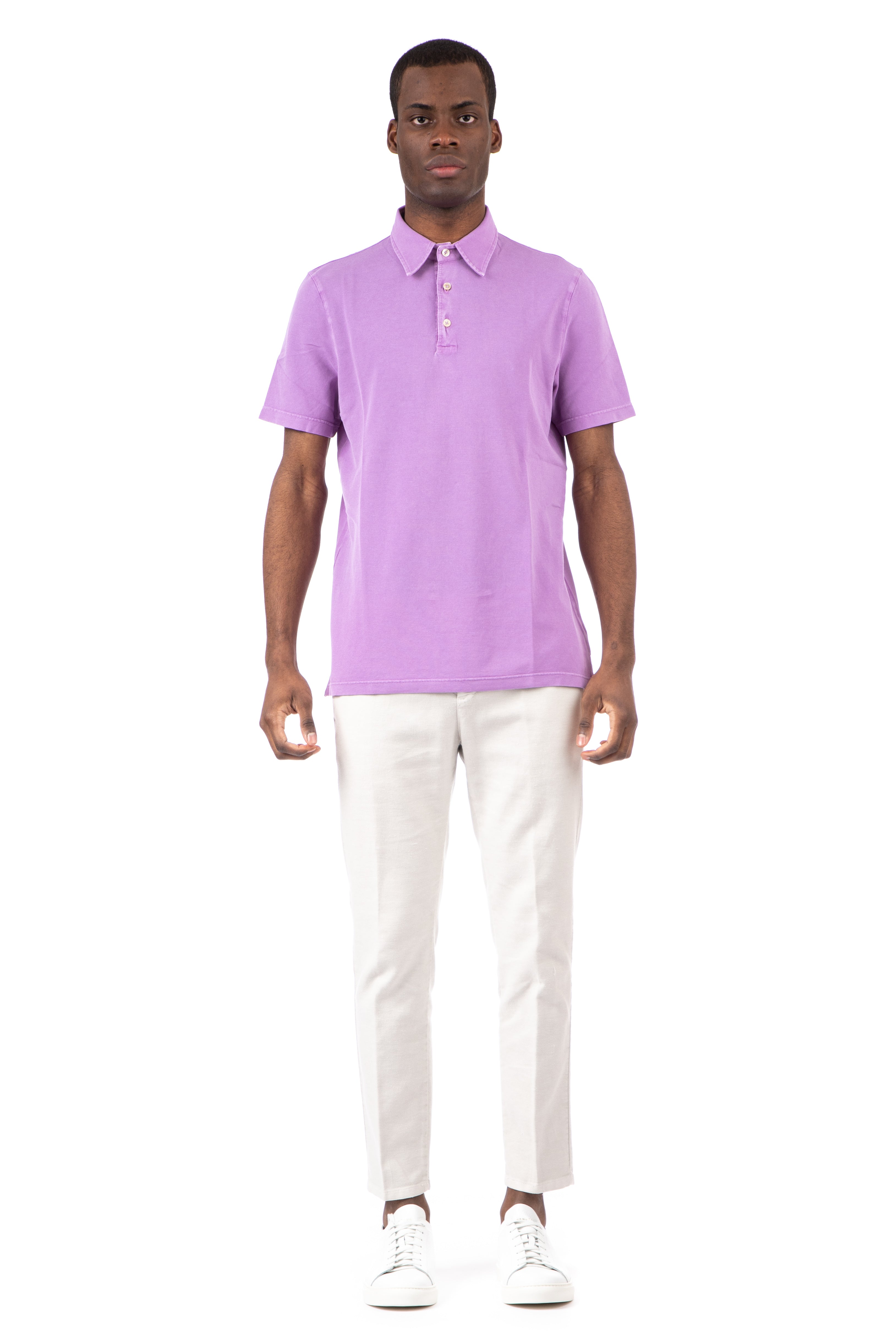 Polo shirt in light frosted piquet