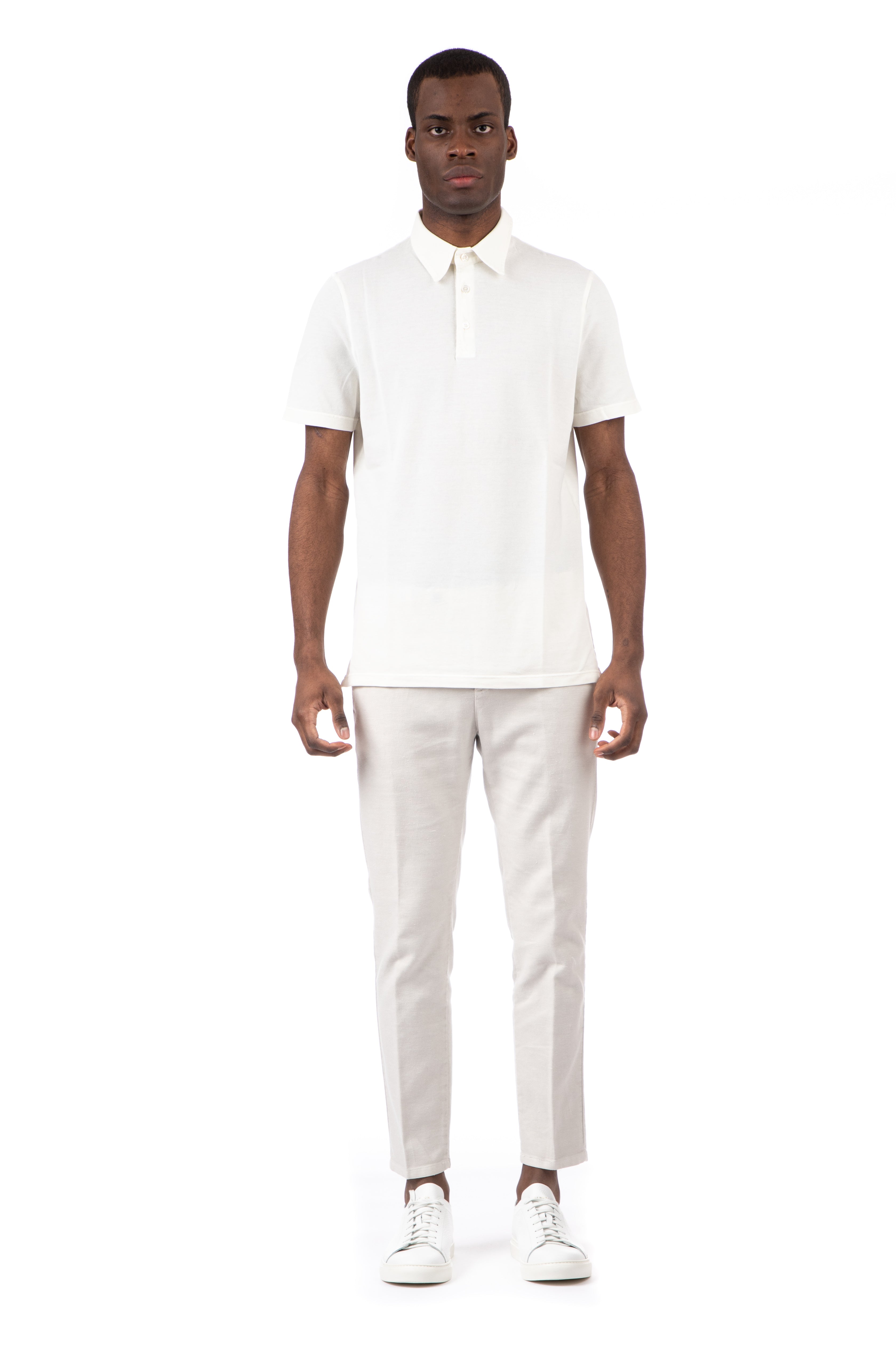 Polo shirt in light frosted piquet