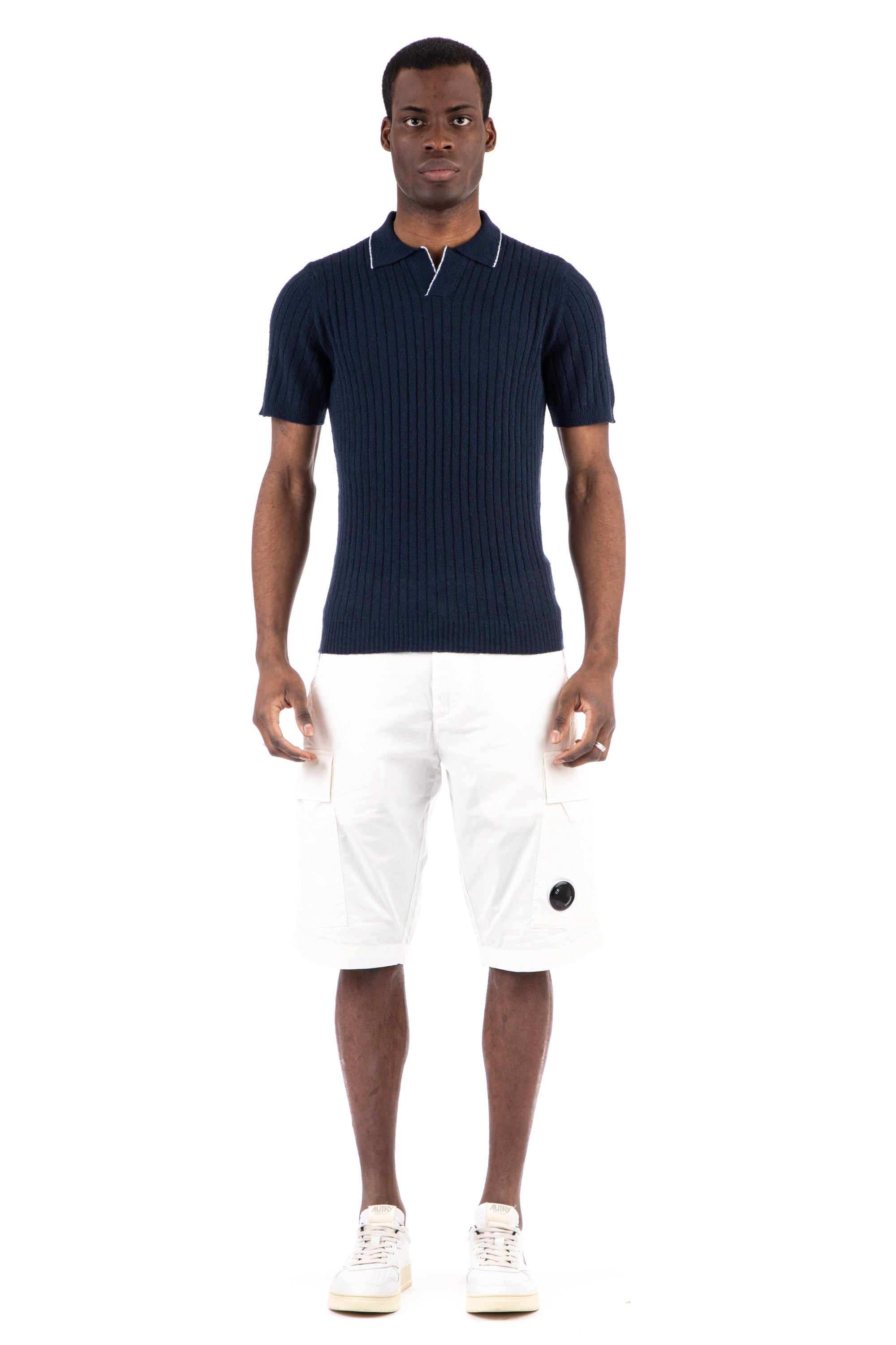 Polo open collar in spugna superlight