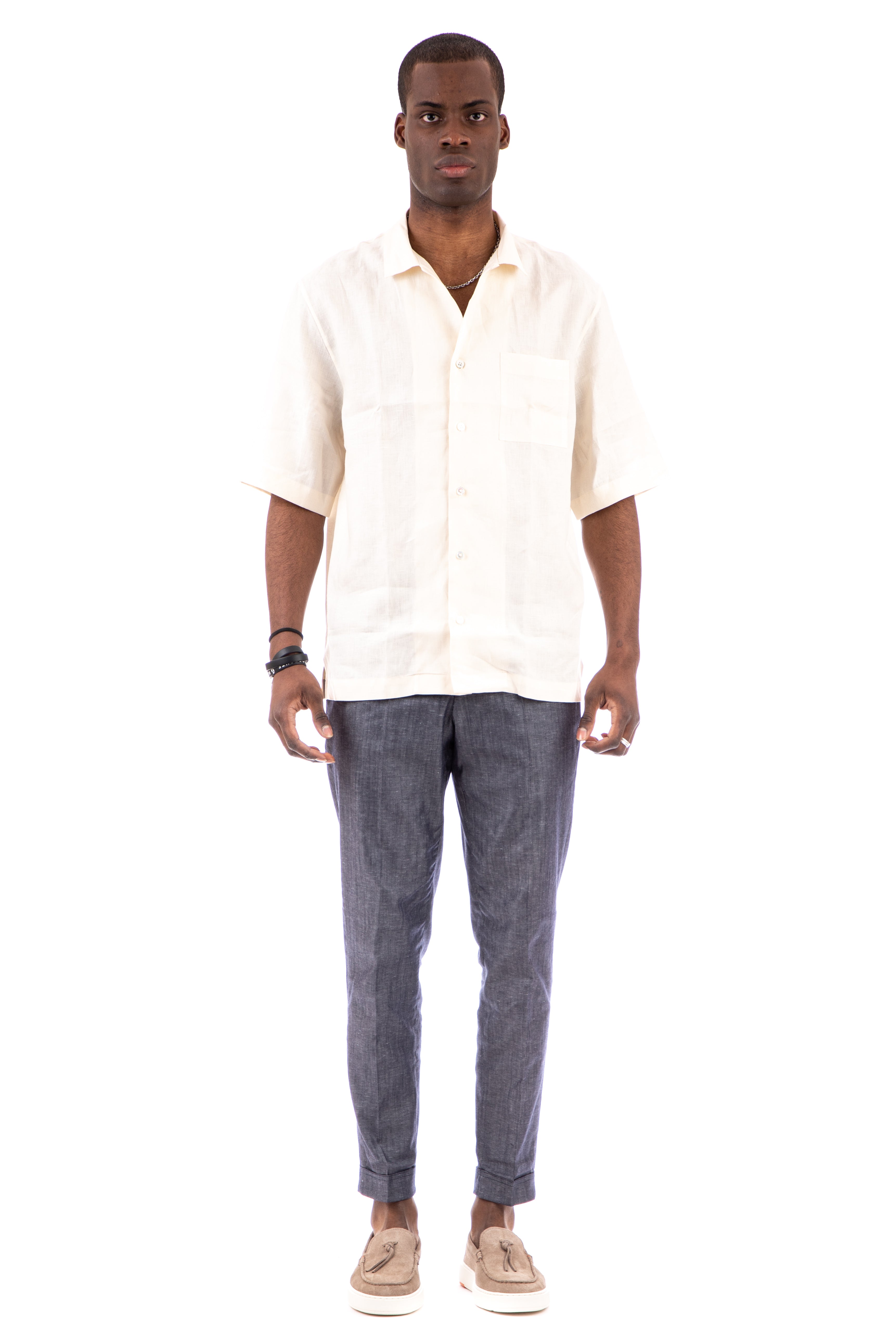 Short sleeve linen shirt