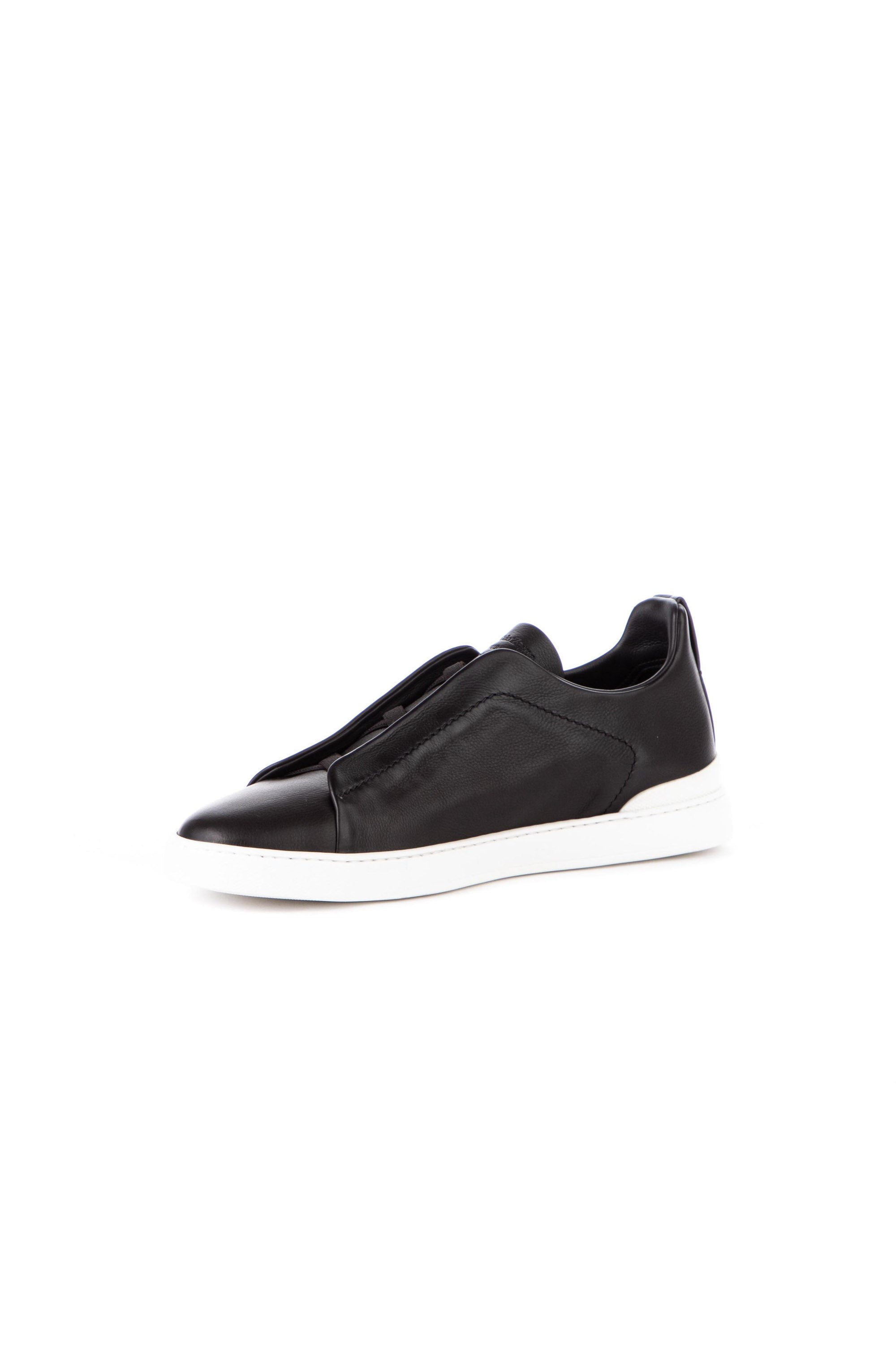 Triple Stitch sneaker in supersoft nappa "cashmere leather"