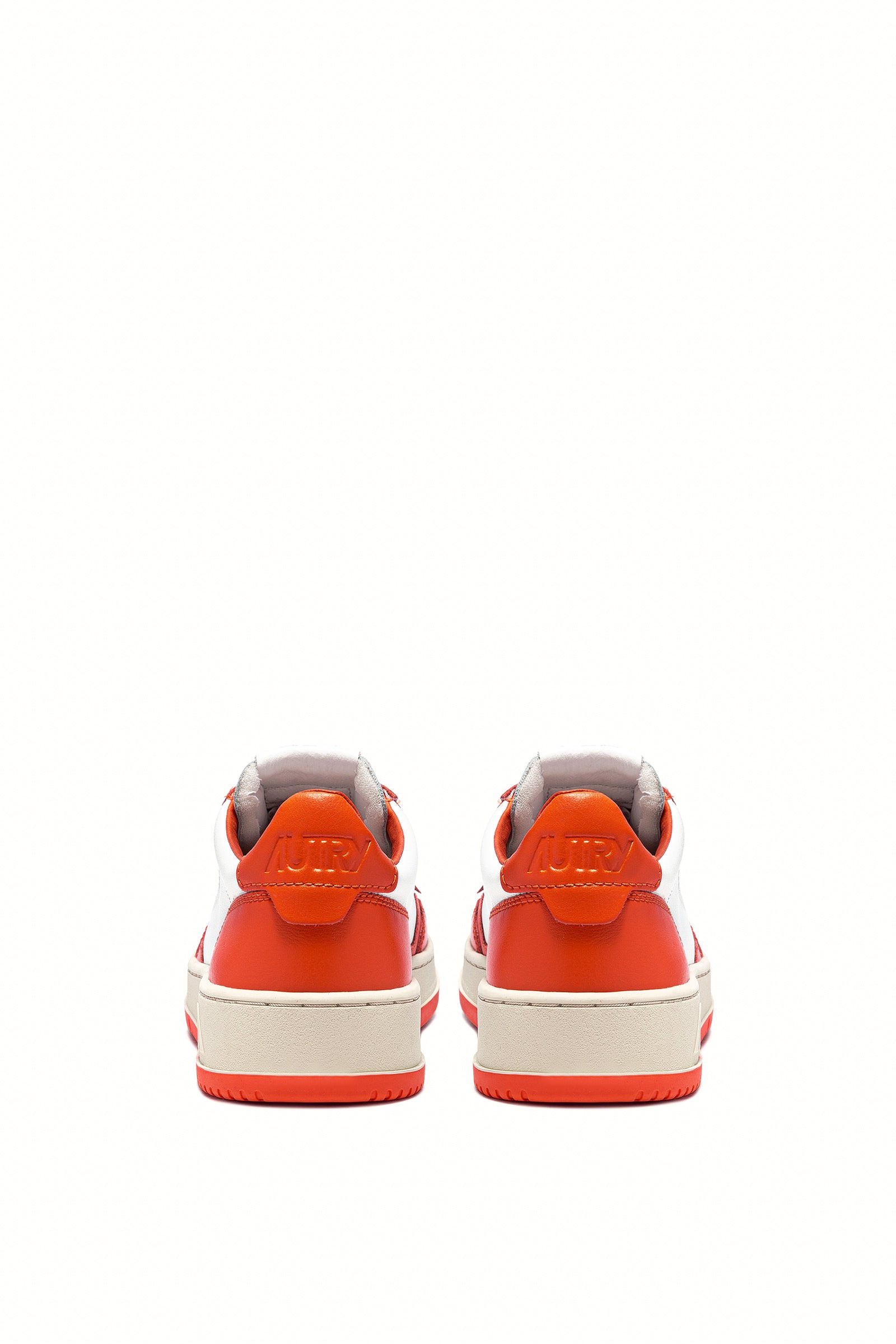 Two-tone medalist leather sneakers