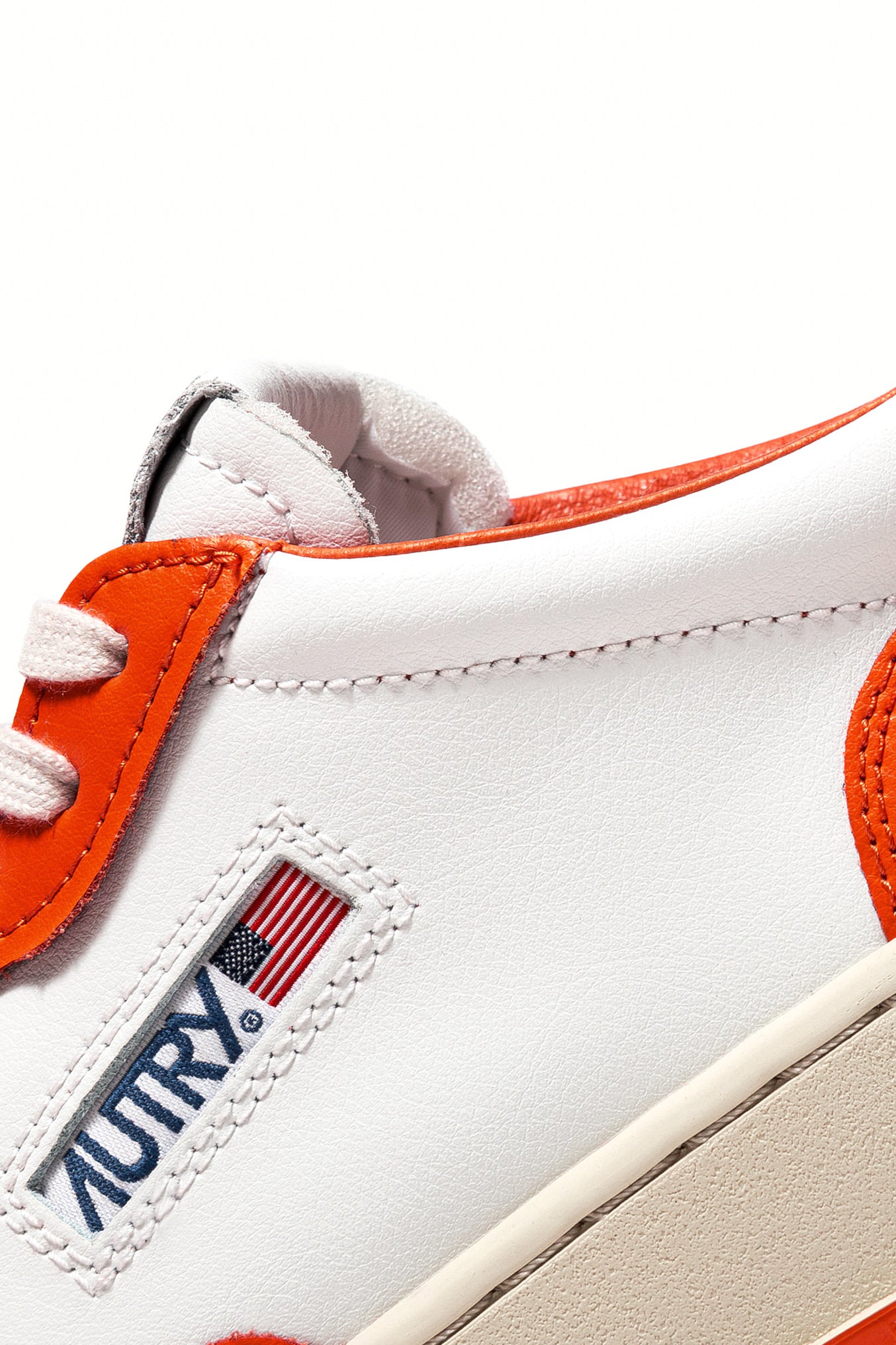 Two-tone medalist leather sneakers