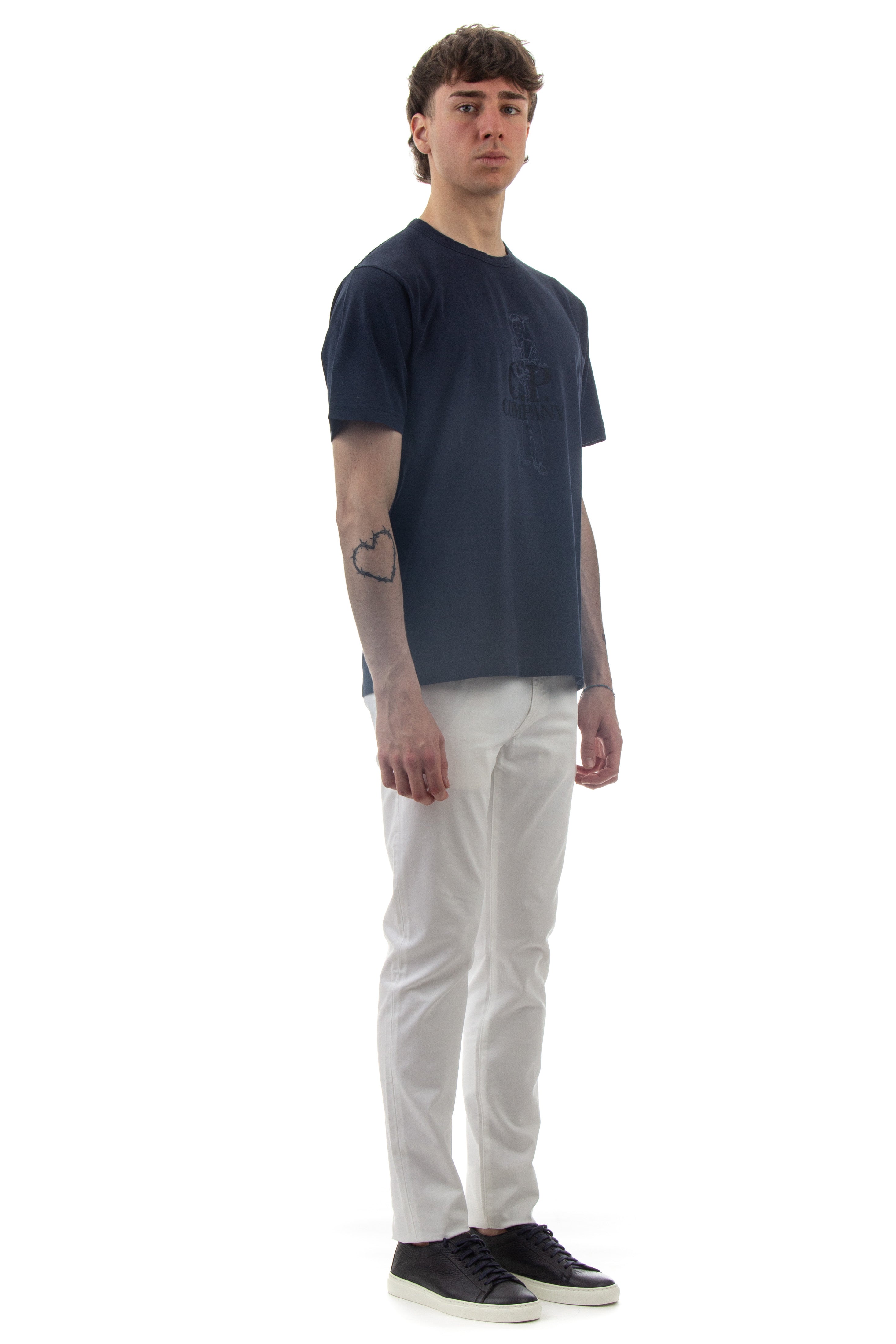 Cotton T-shirt with embroidered sailor logo