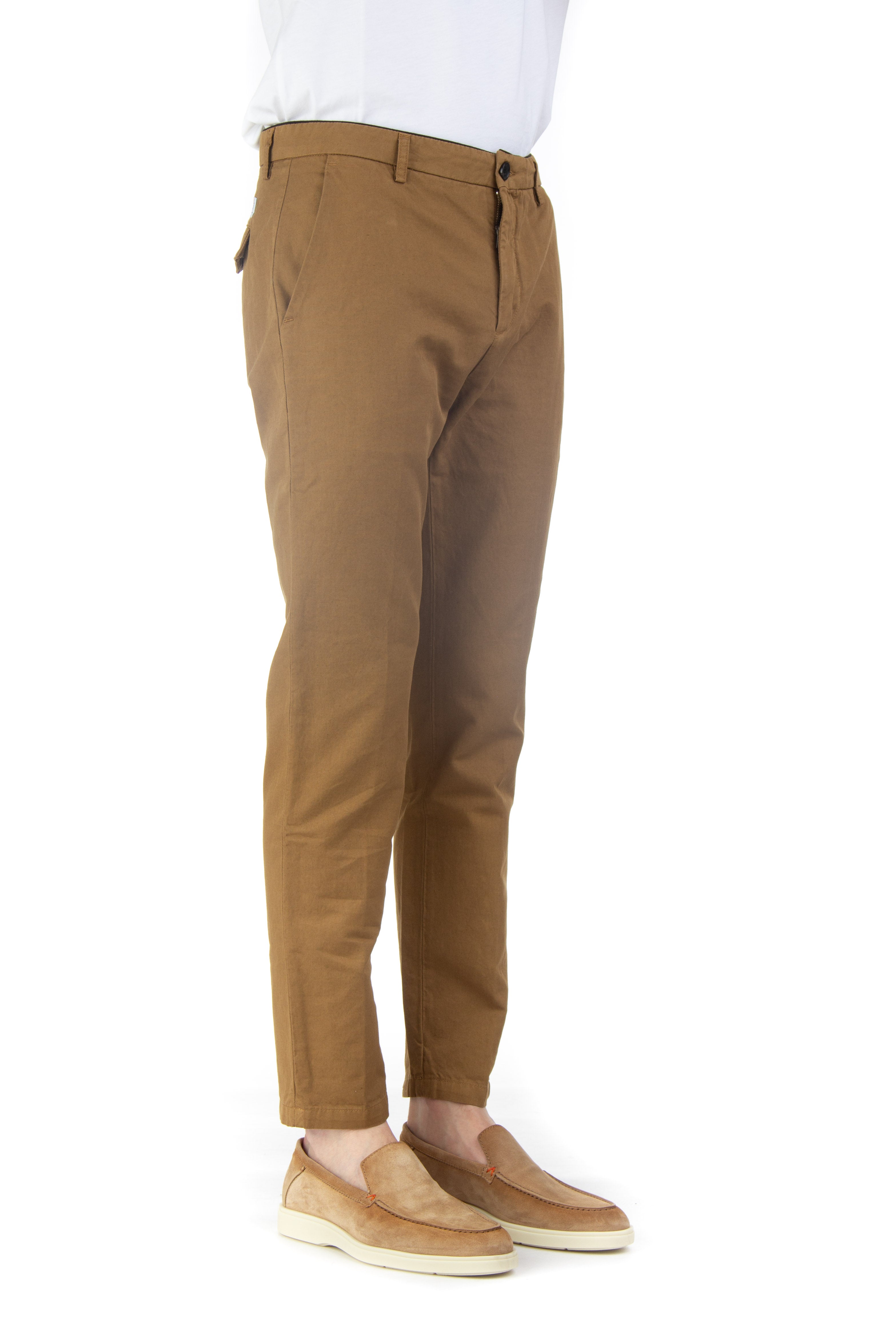 Pantalone in cotone-lino modello prince