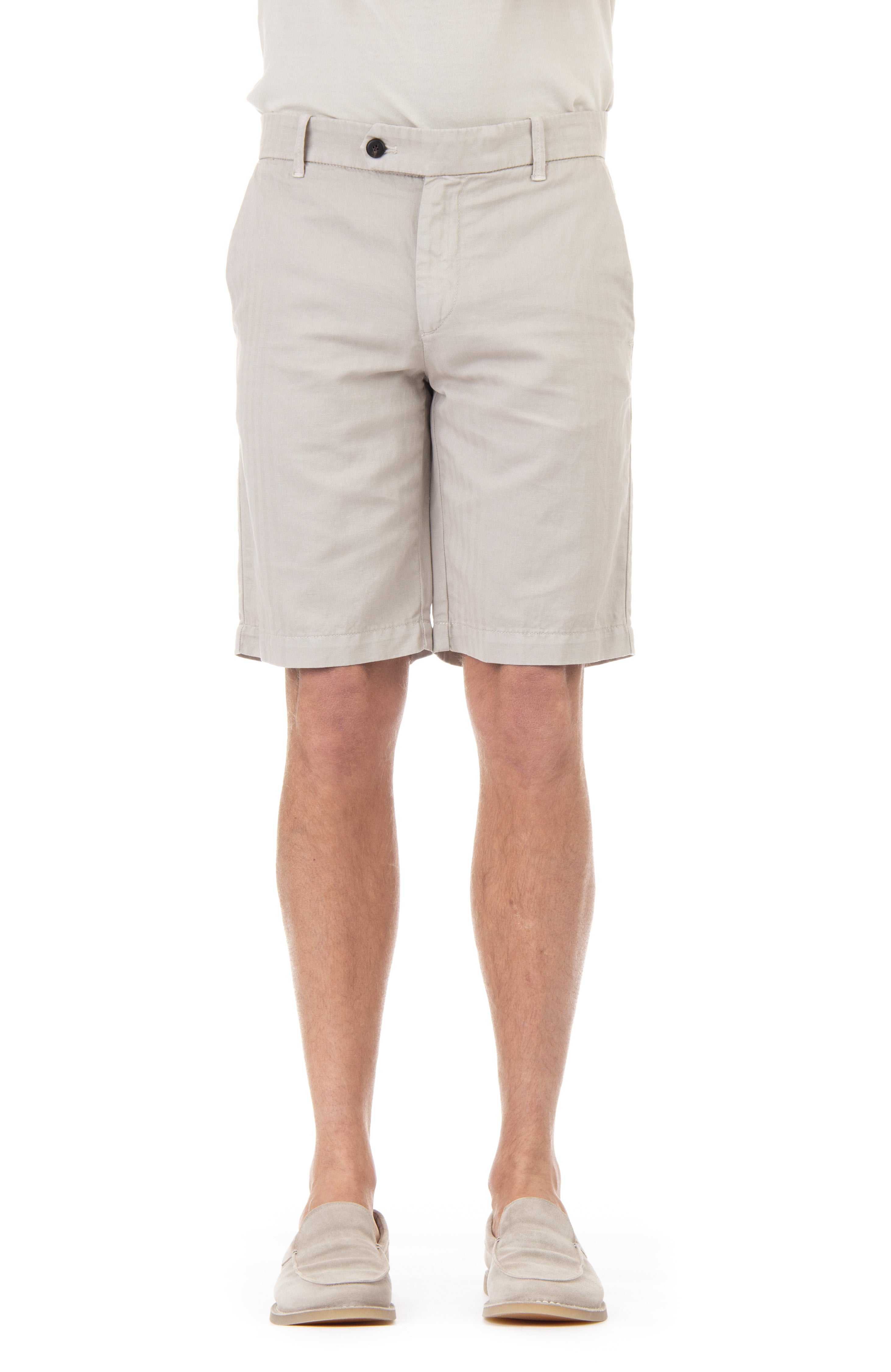 Chino Bermuda shorts in cotton-linen