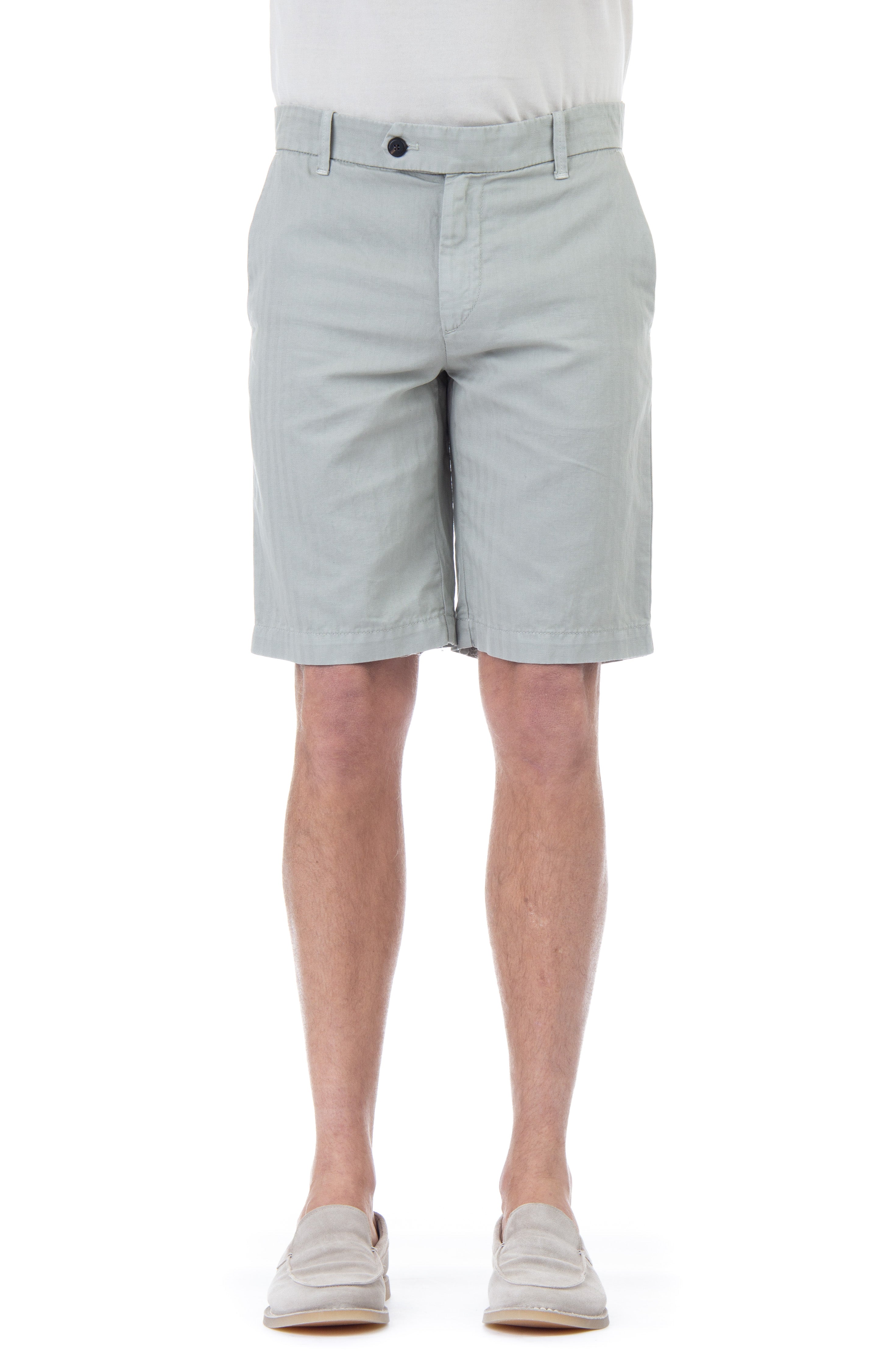 Chino Bermuda shorts in cotton-linen
