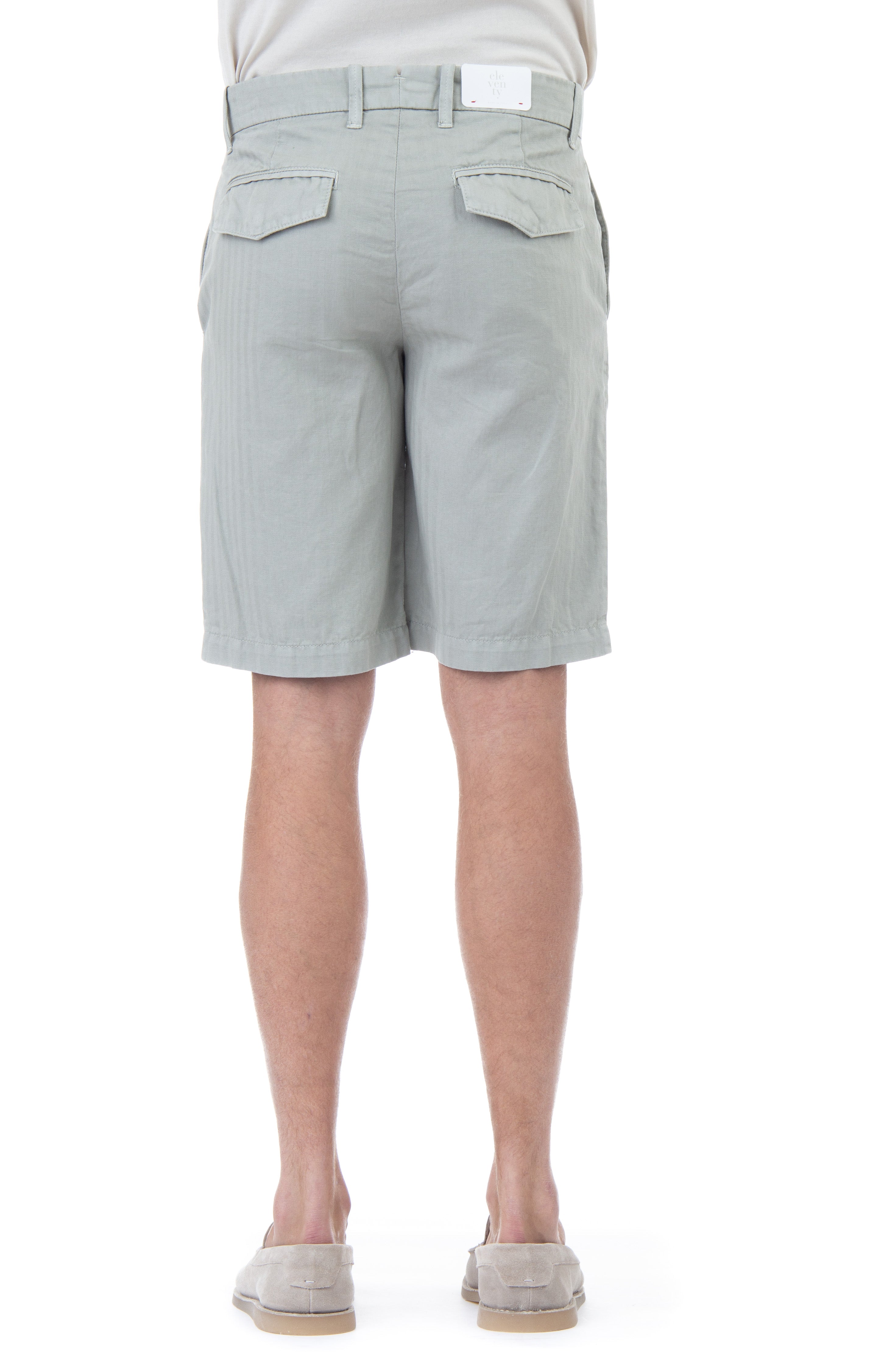 Chino-Bermudashorts aus Baumwoll-Leinen