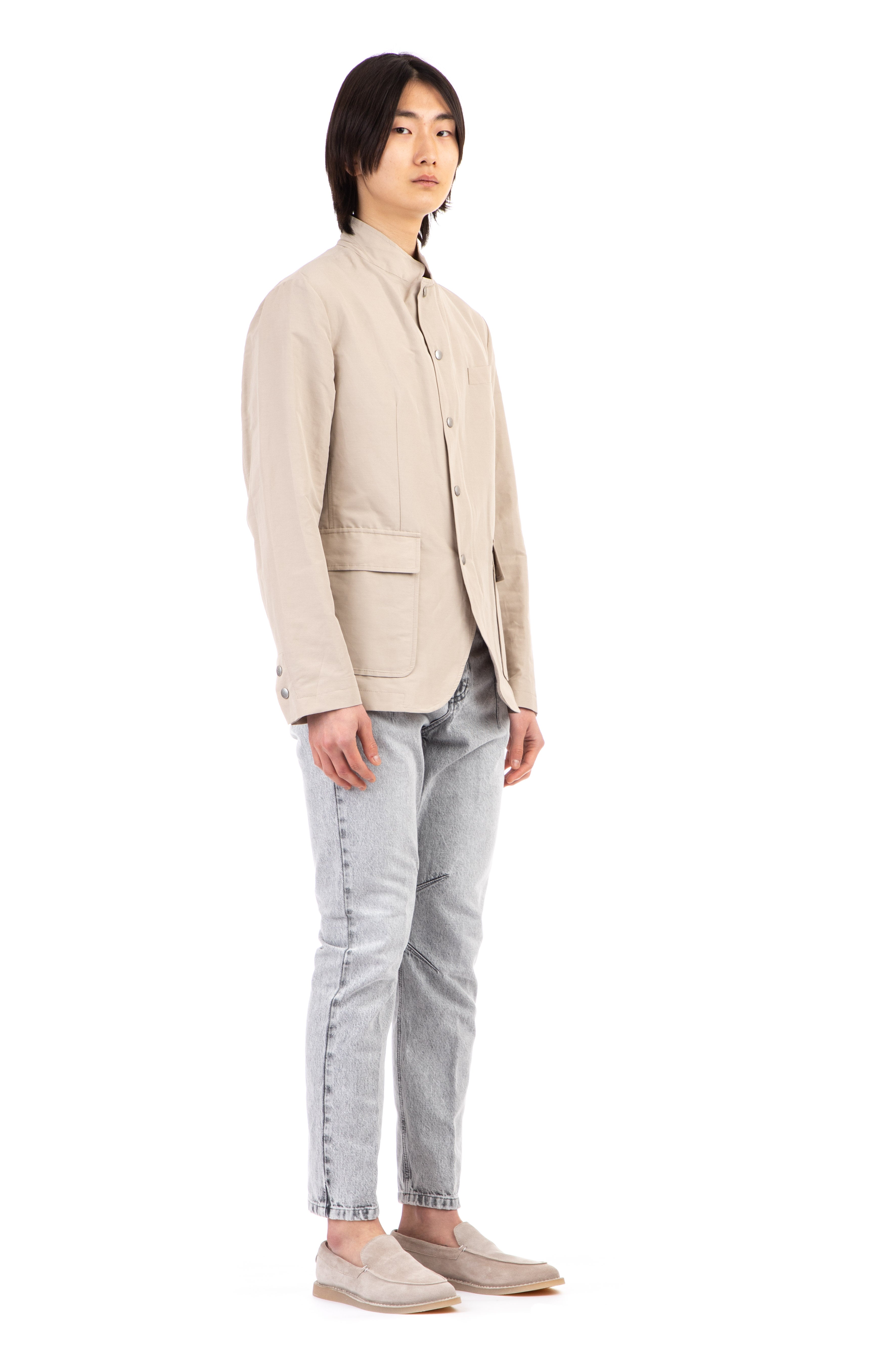 Snap jacket in zegna linen