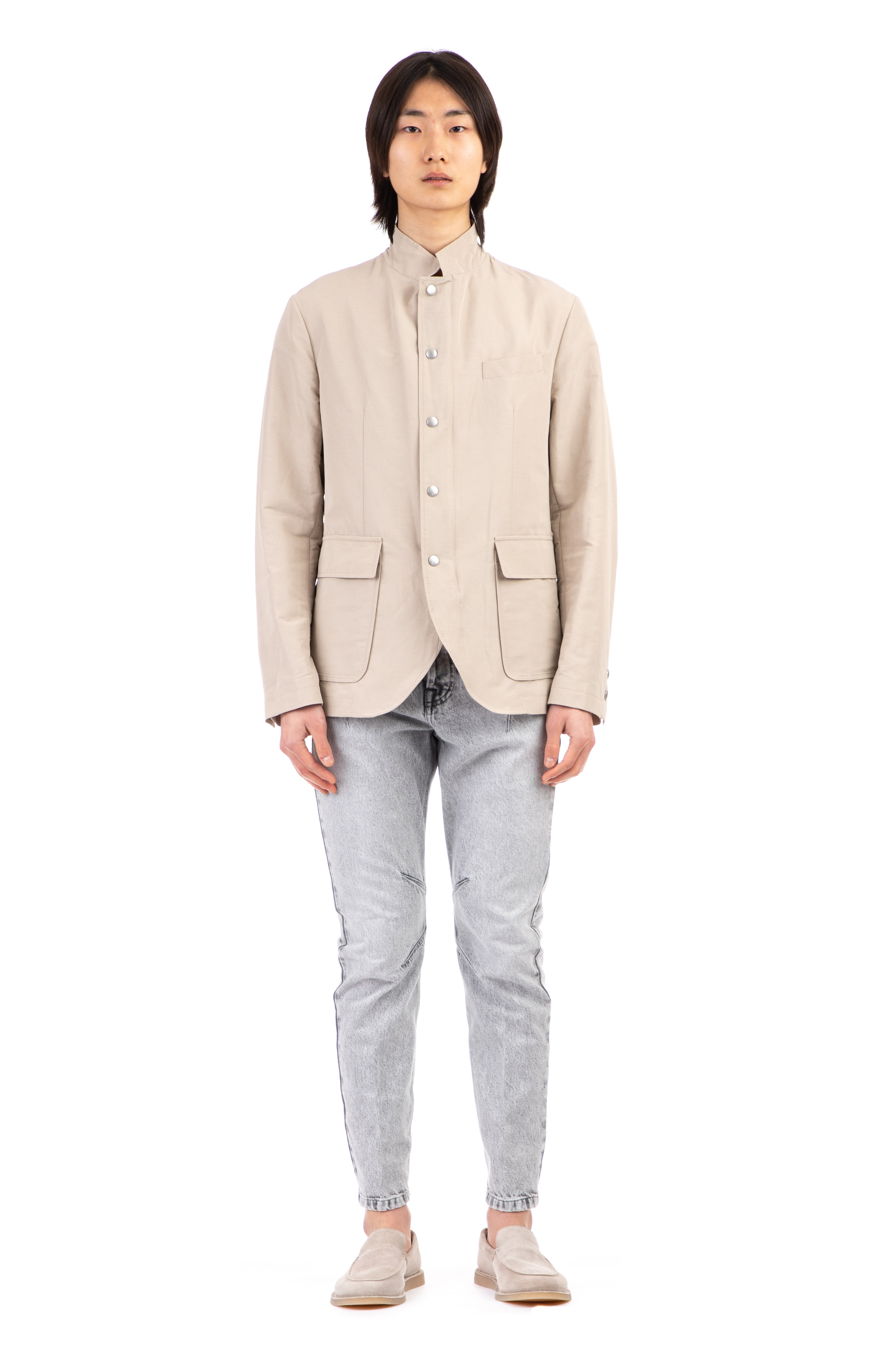 Snap jacket in zegna linen