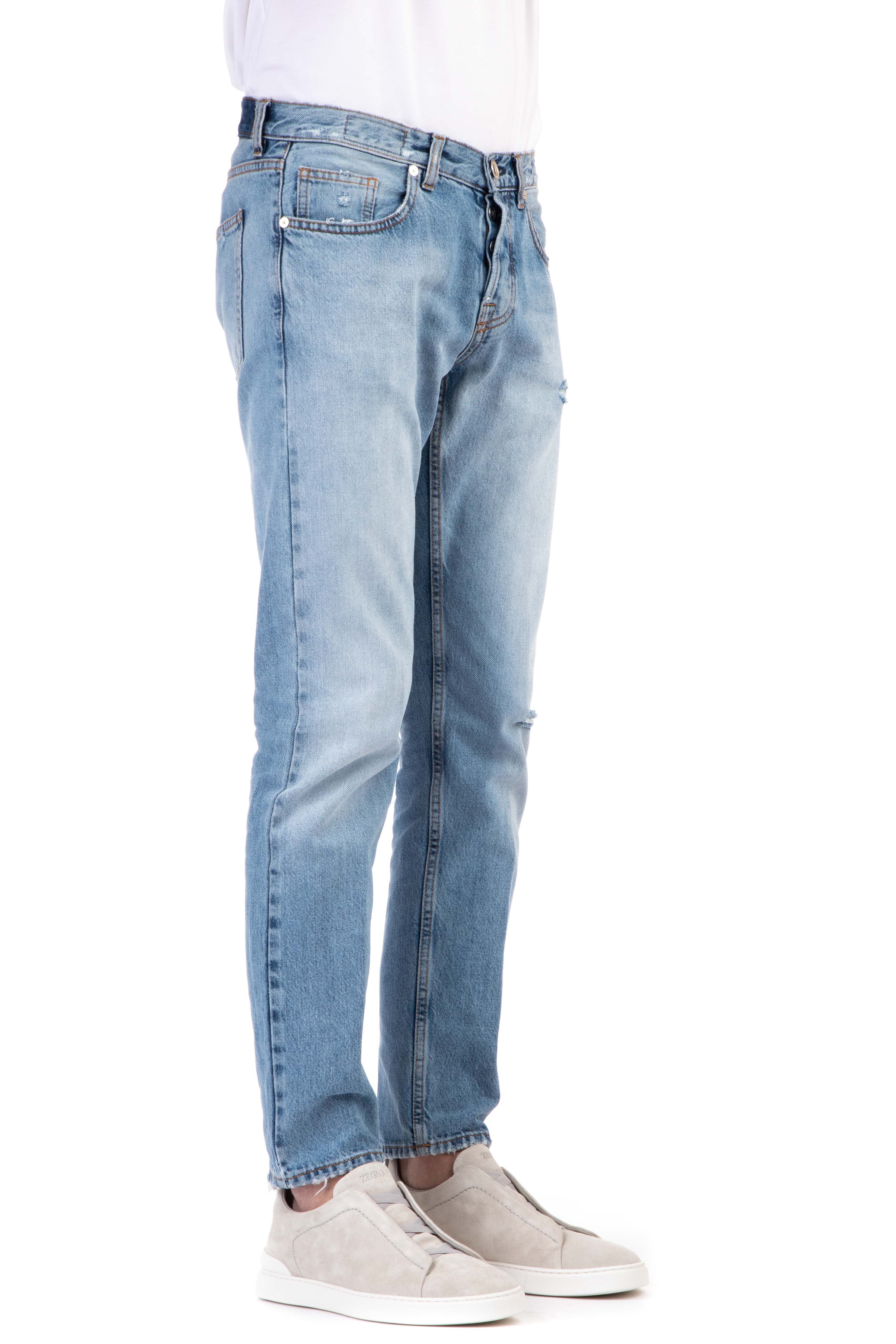 Pure cotton denim jeans