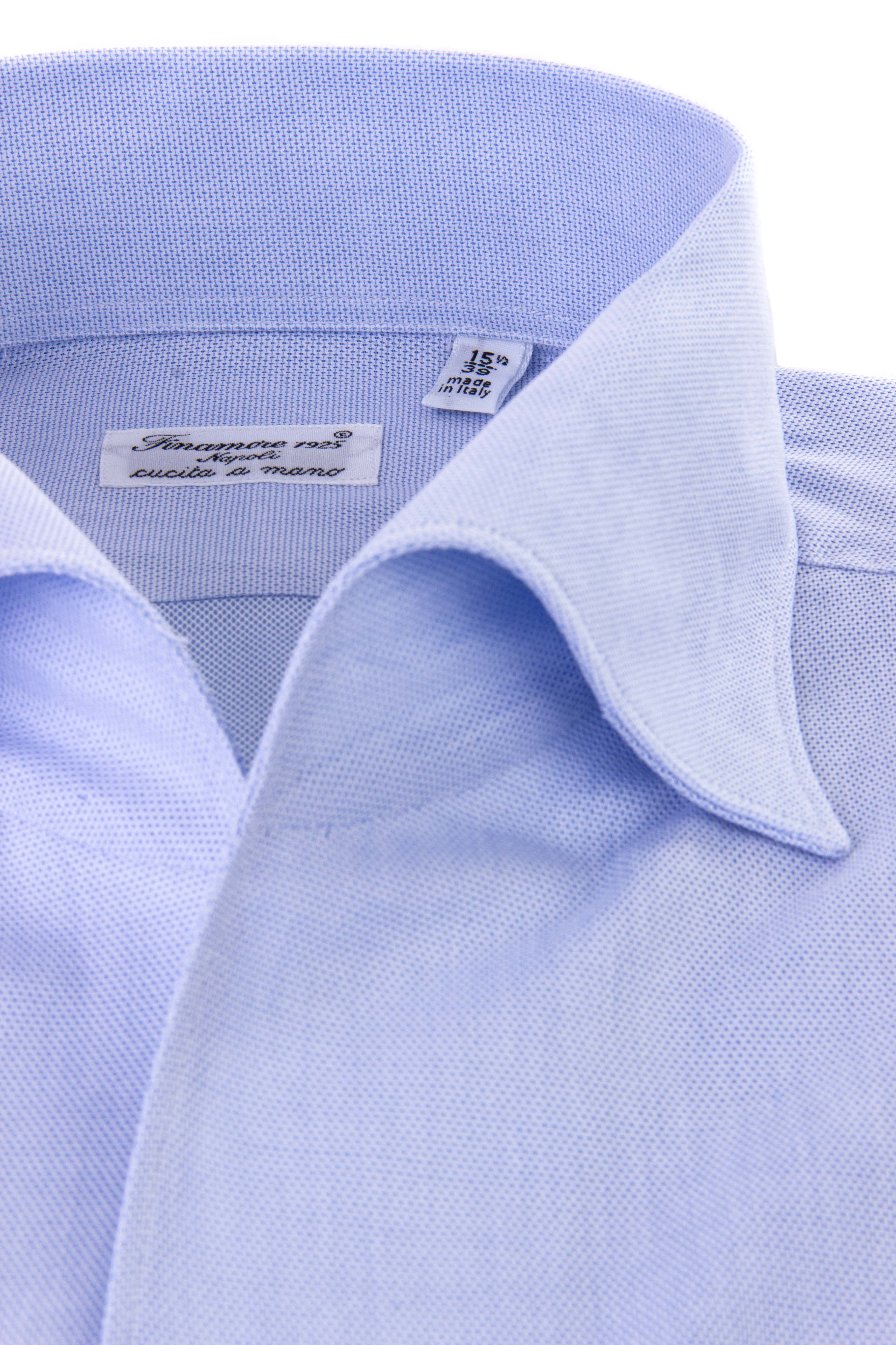 Maßgeschneidertes Hemd aus Baumwolle mit Ustica-Kragen