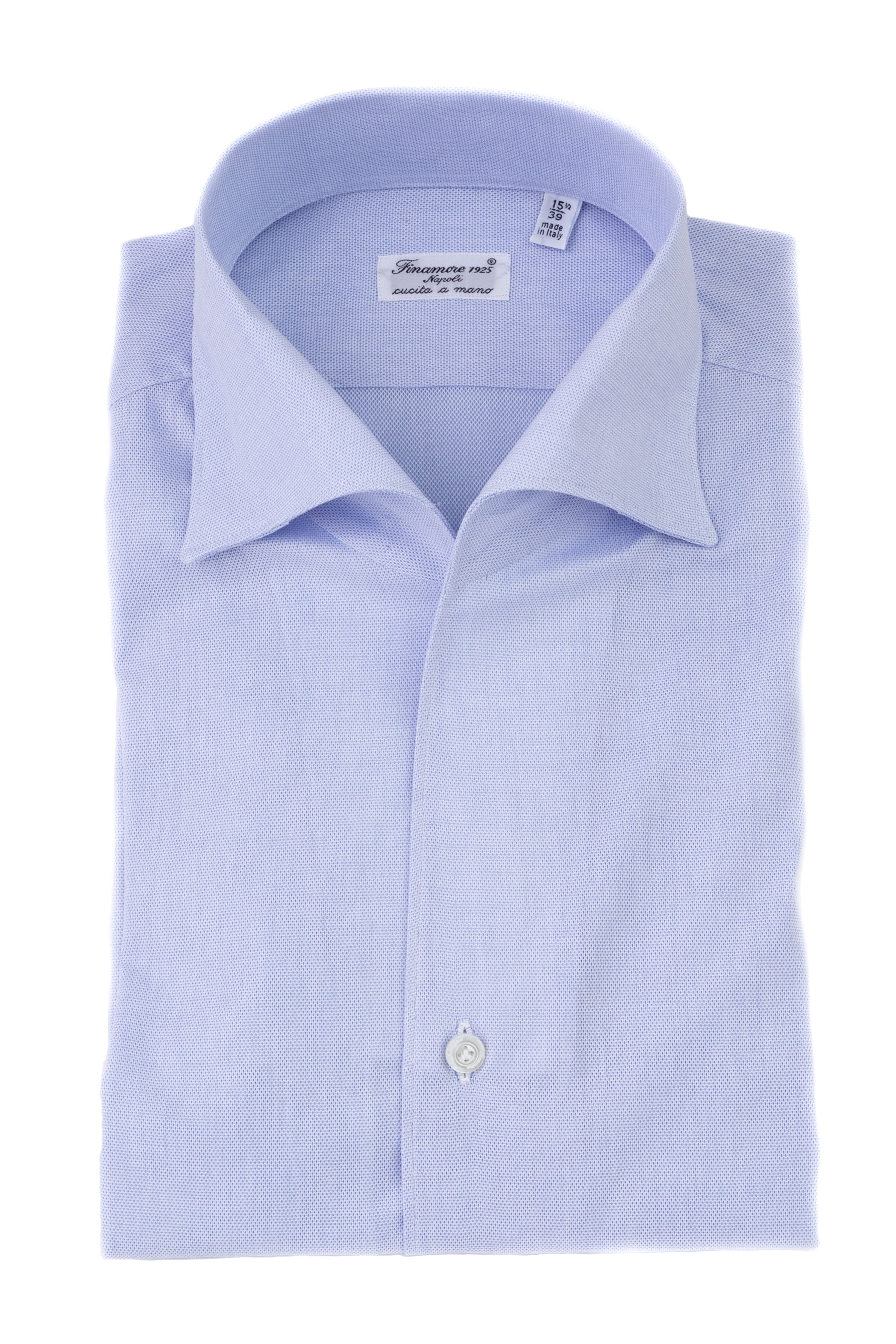 Tailored shirt in cotton with ustica collar