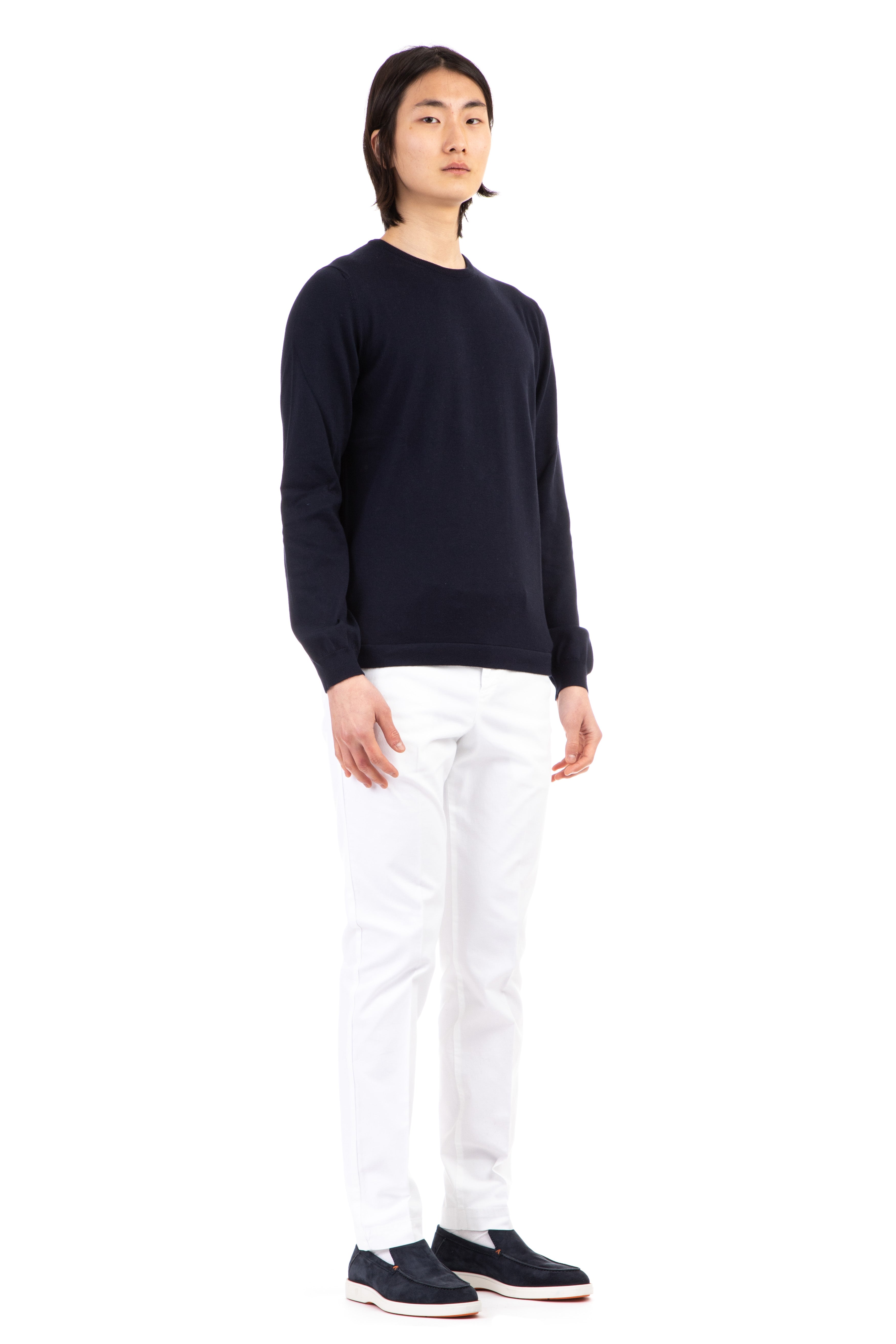 Cotton crew neck sweater