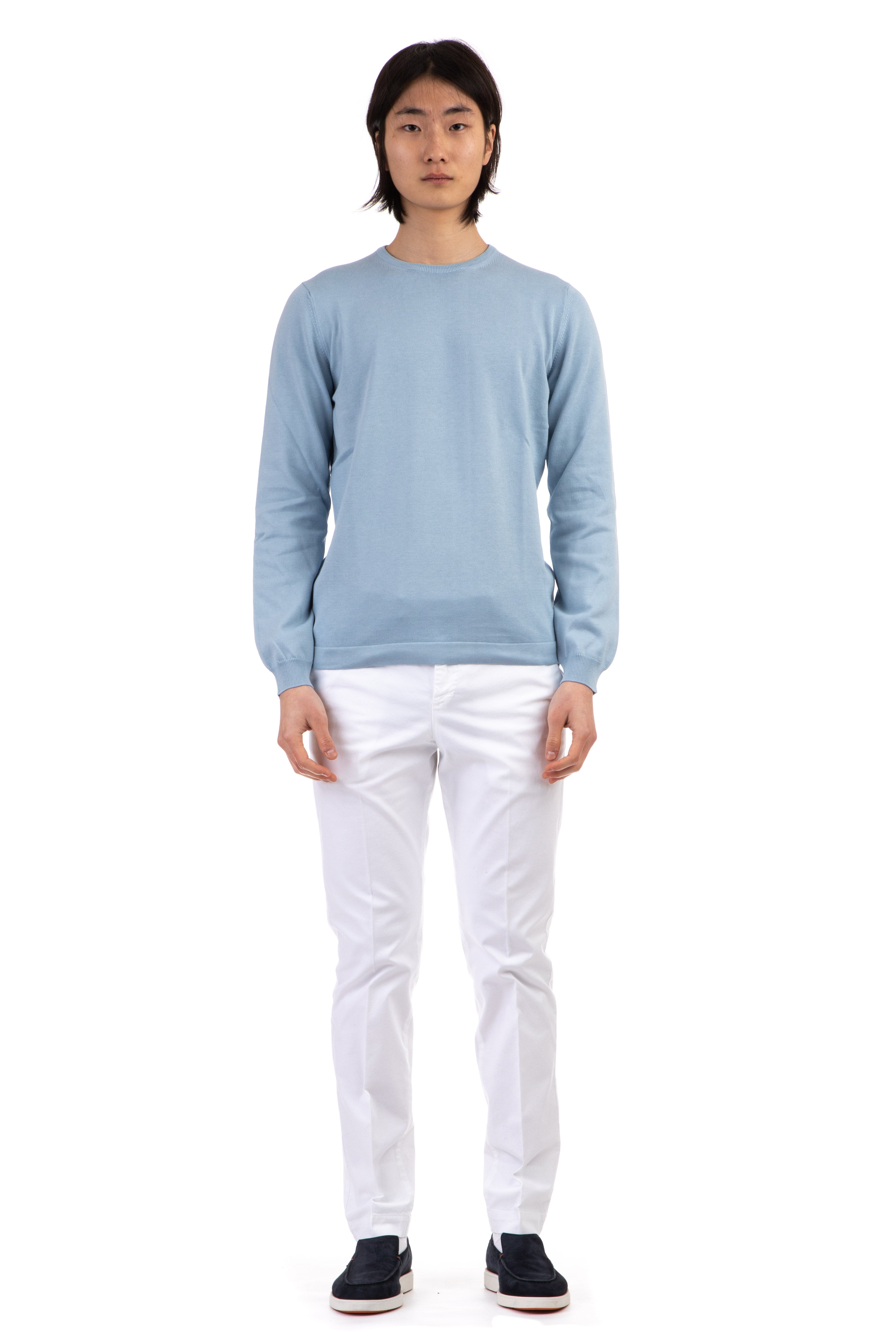 Cotton crew neck sweater