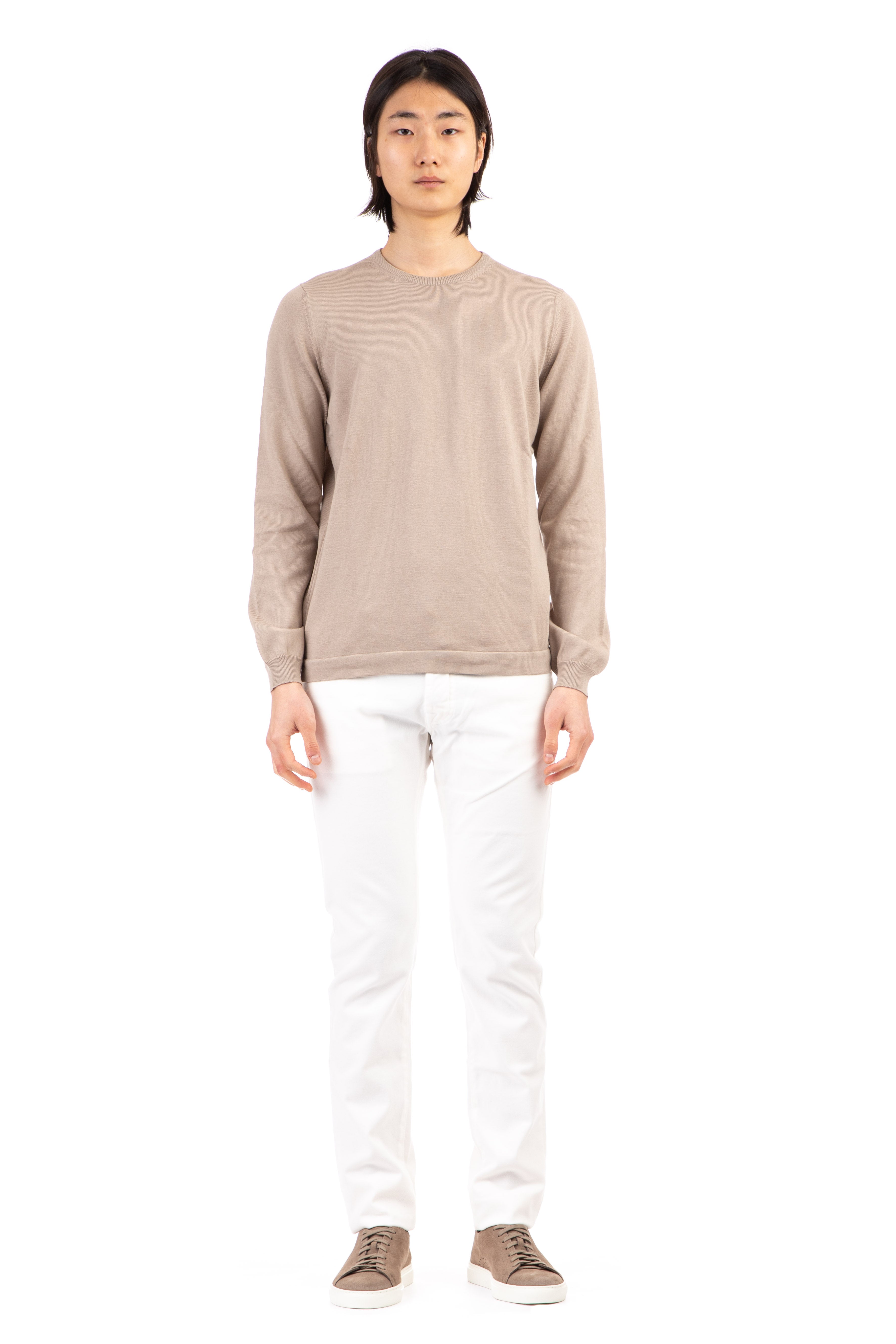 Cotton crew neck sweater