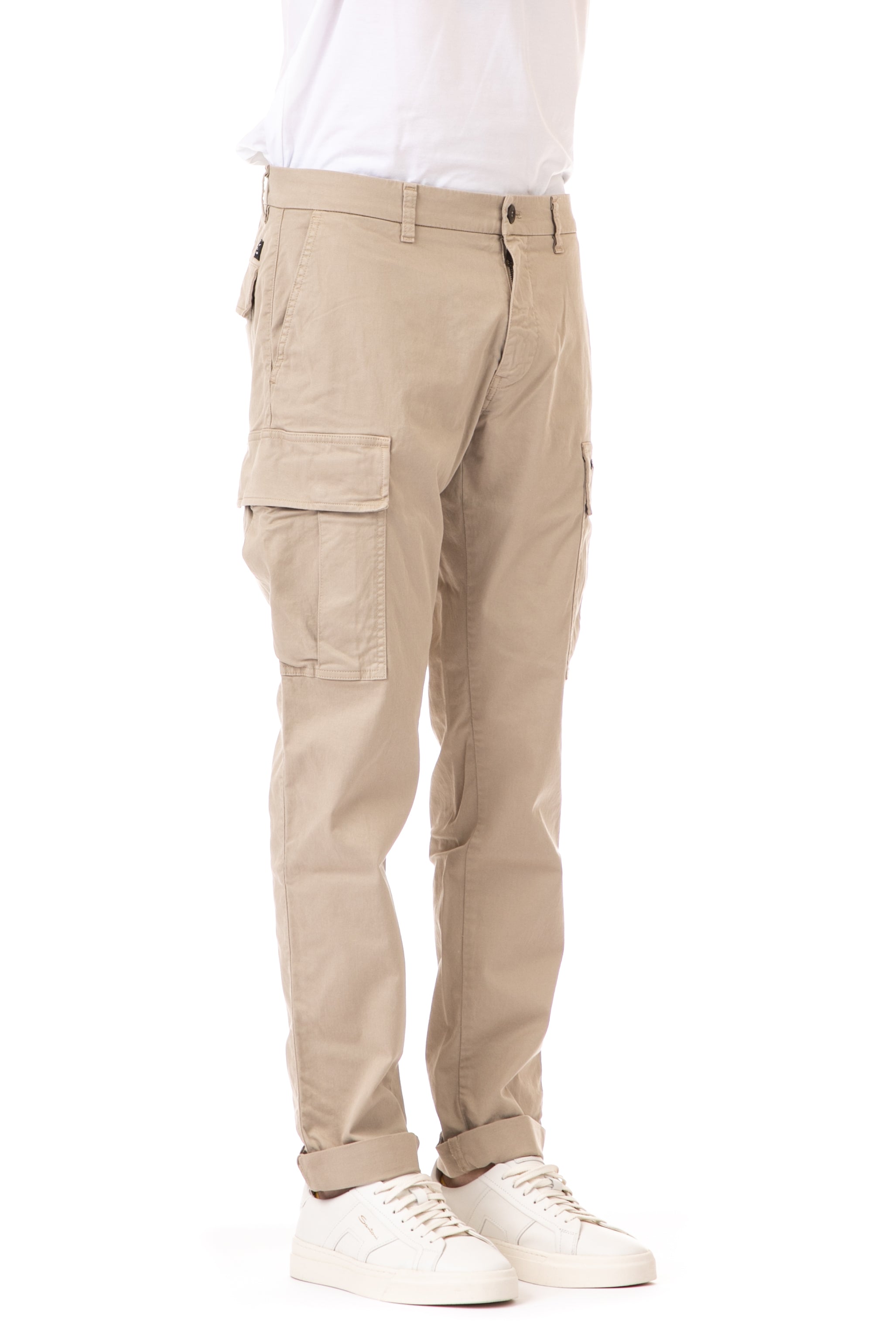 Pantalone in cotone-lyocell cargo modello airfield