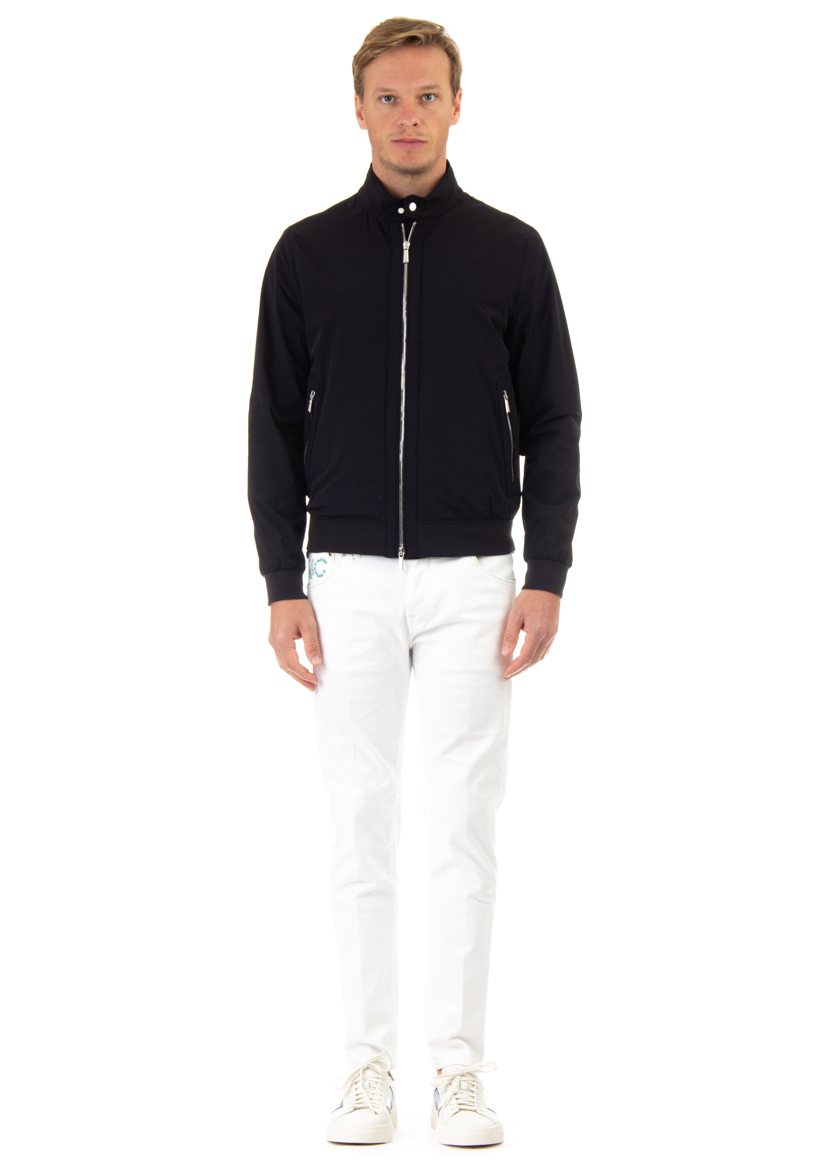 Alberti-kn water line bomber jacket