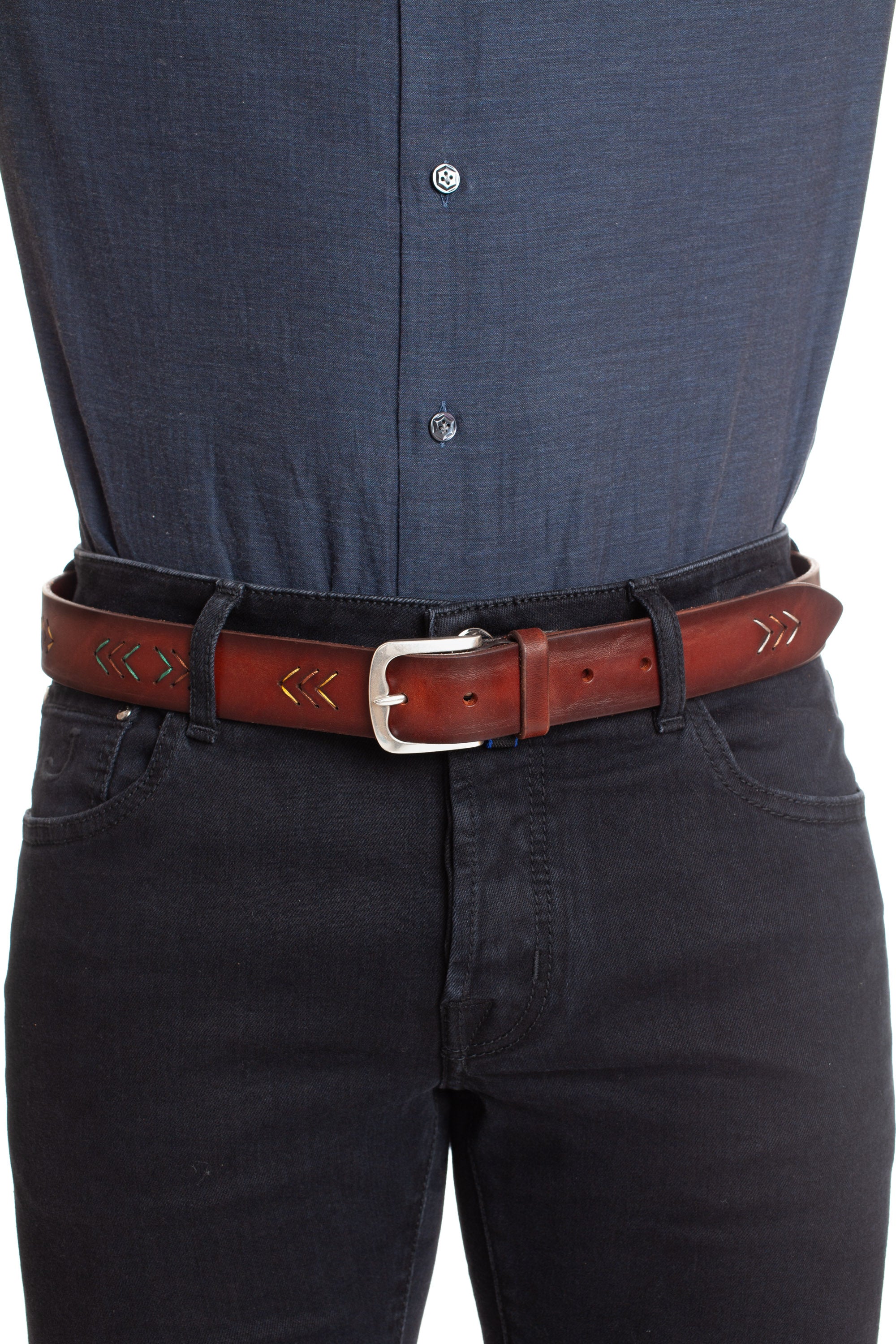 Leather belt mod. gaucho