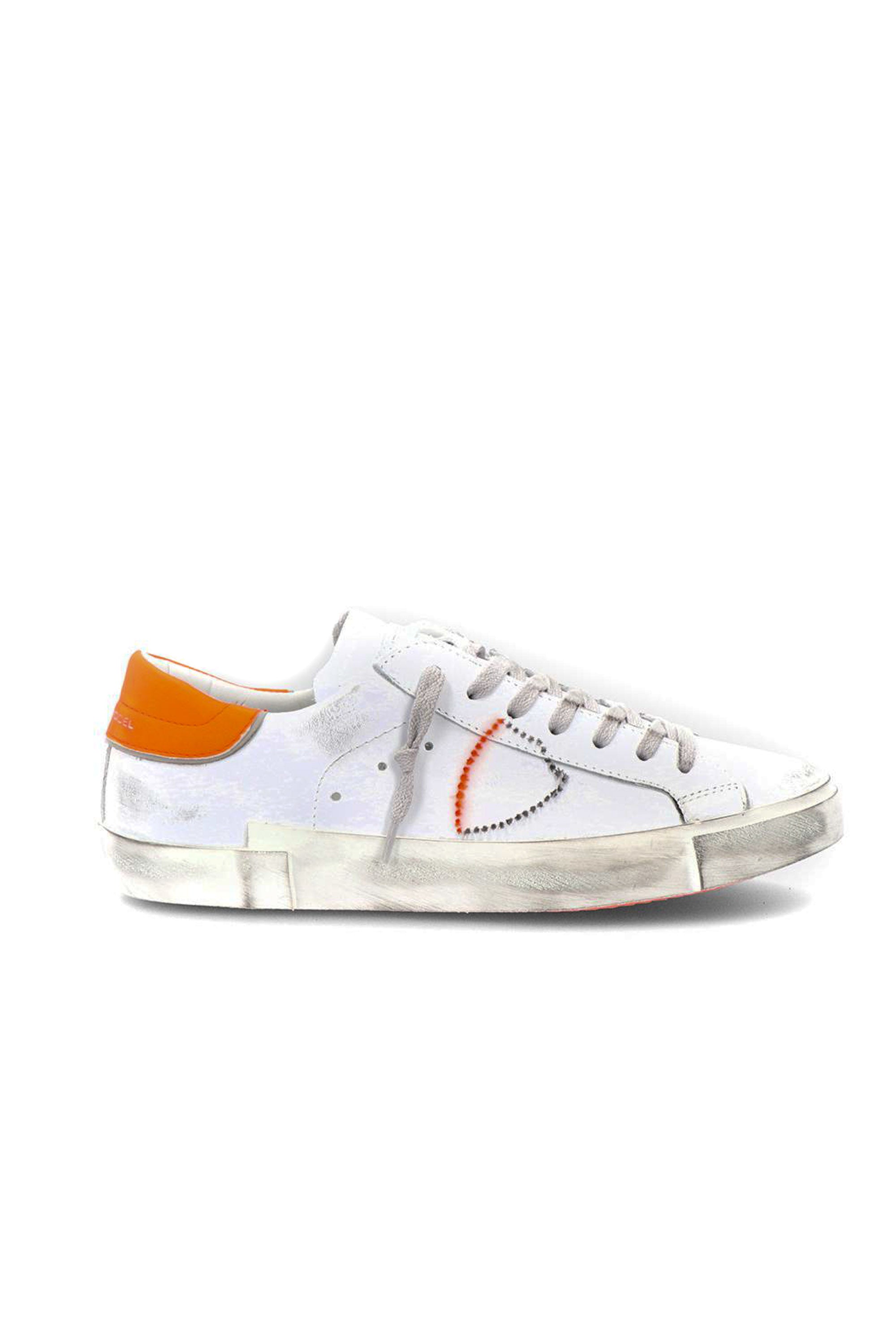 Sneaker low prsx con talloncino arancione